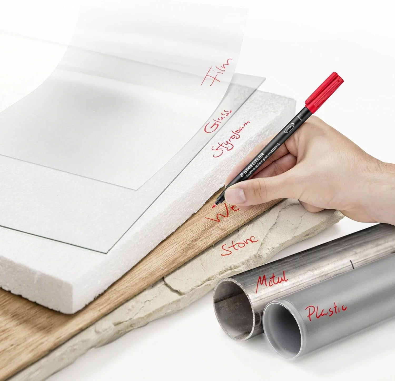 Staedtler Lumocolor 318 Permanent Fine Tip Marker Pen, Assorted (Pack of 8) image number 4