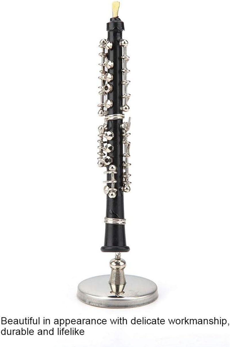 Joyzan Miniature Clarinet Model, Mini Musical Instrument Dollhouse Instruments Set Dollhousemusical Oboe Box Toy Bass Decoration Accessories Tubes Ornaments Displa Guitar Harp Model Jewellery Home