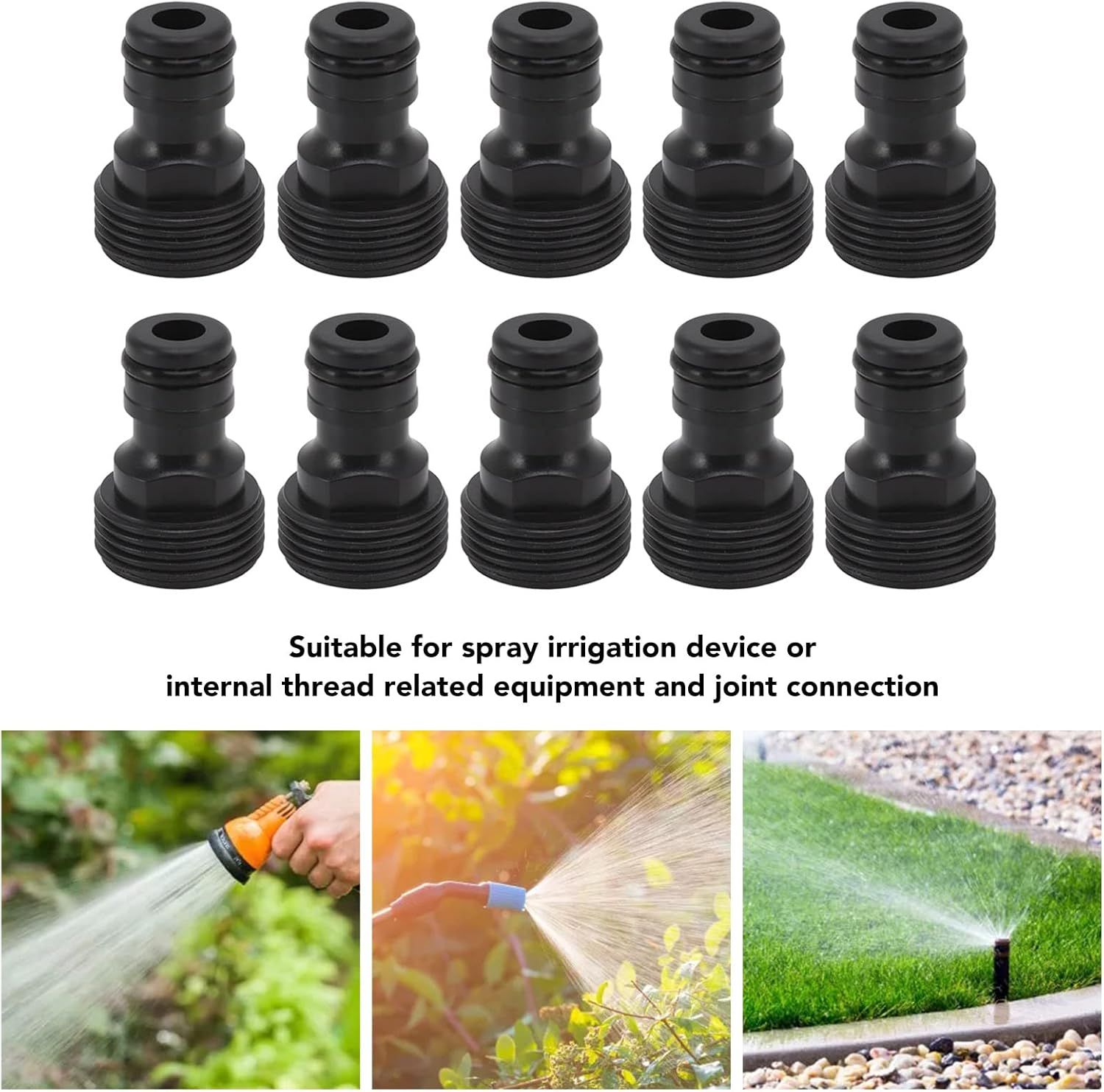 Ejoyous 10 Pack G3/4 Male Thread Garden Hose, Material Acid & Corrosion, Resistant Thickened Thread Anti-Leakage Fits Pressure Washers/Rvs/Sprinklers image number 3