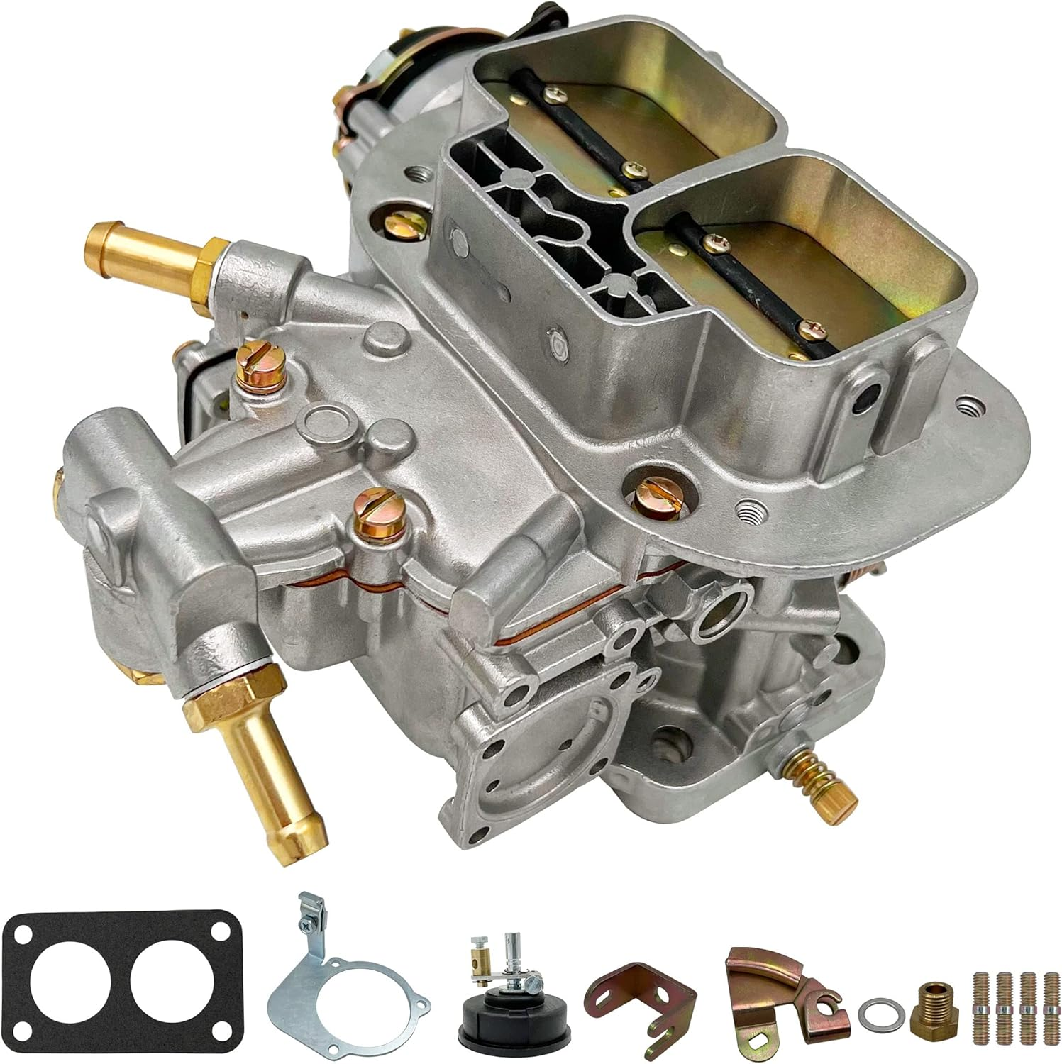 2 Barrel Carburetor for Weber 38/38 Performance 428 Weber Carb 38X38 Progressive for Fiat Renault Ford VW Dodge Pickup BMW Daewoo Mitsubishi 4 Cyl Electric Choke,19830.202 DGES CFM 390 image number 4