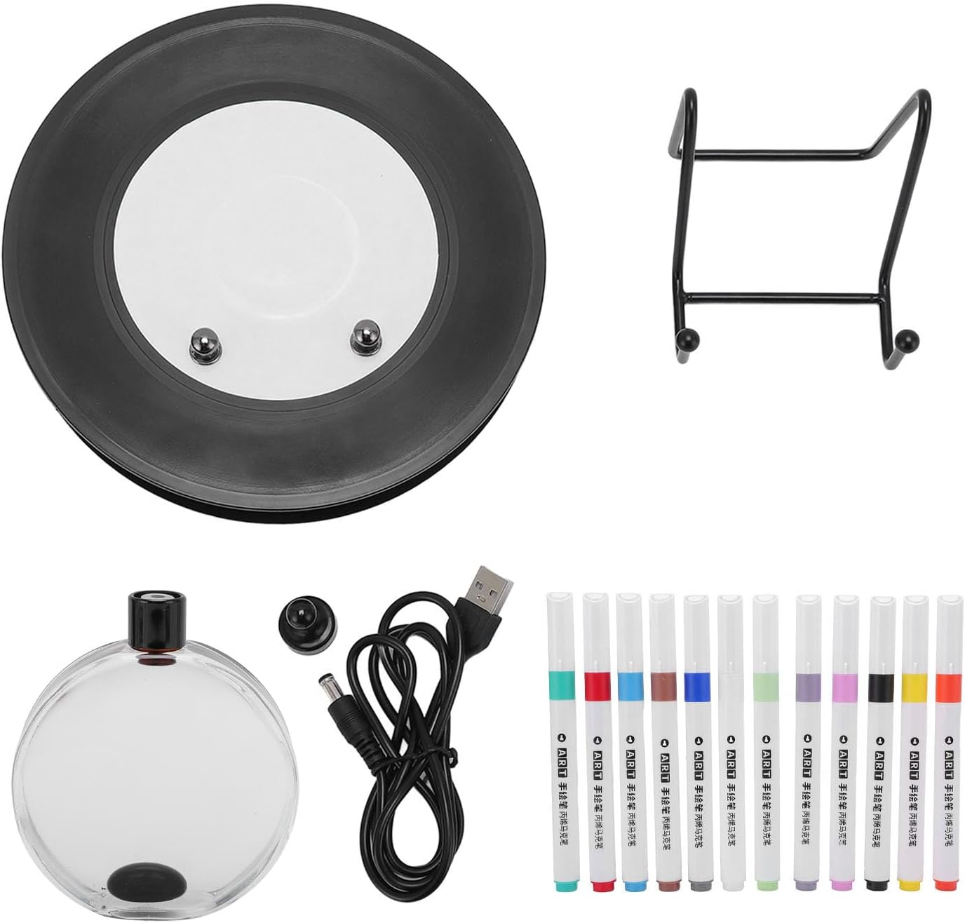 Dancing Ferrofluid Music Visualizer, Ferrofluid Speaker Music Mate with 12 Colored Pens, Dancing Ferrofluid with Music Rhythm, Ferrofluid Display Desk Toy for Table, Office, image number 4