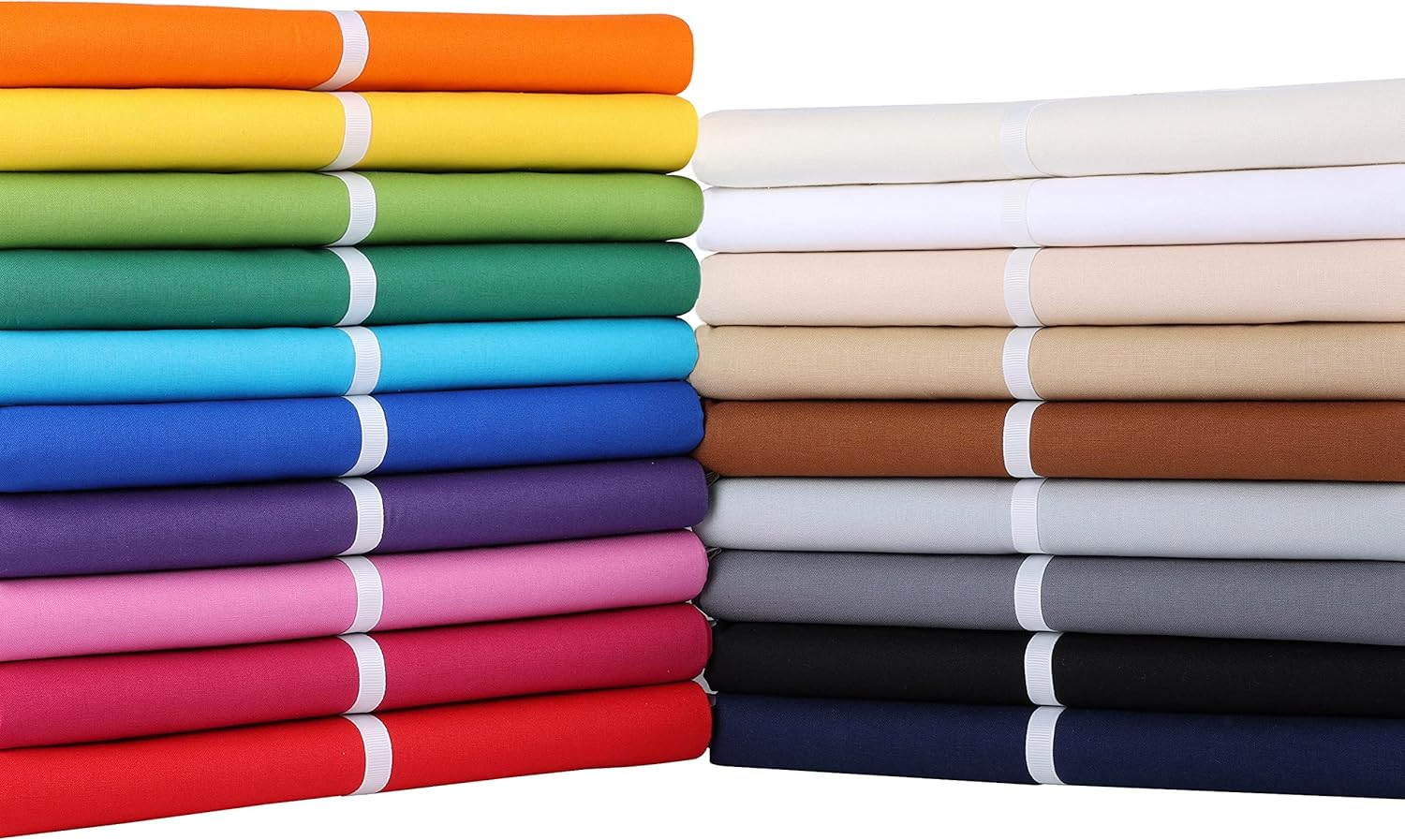 Craftido -100% Cotton Fabric by the Yard in Solid Color (112Cm) 44&rdquo;Wide by 3Yd (9 Ft) -Medium Weight 5.2 Oz-For Quilting, Sewing, Crafts, Binding, Backing and Lining - Red - Cream image number 3