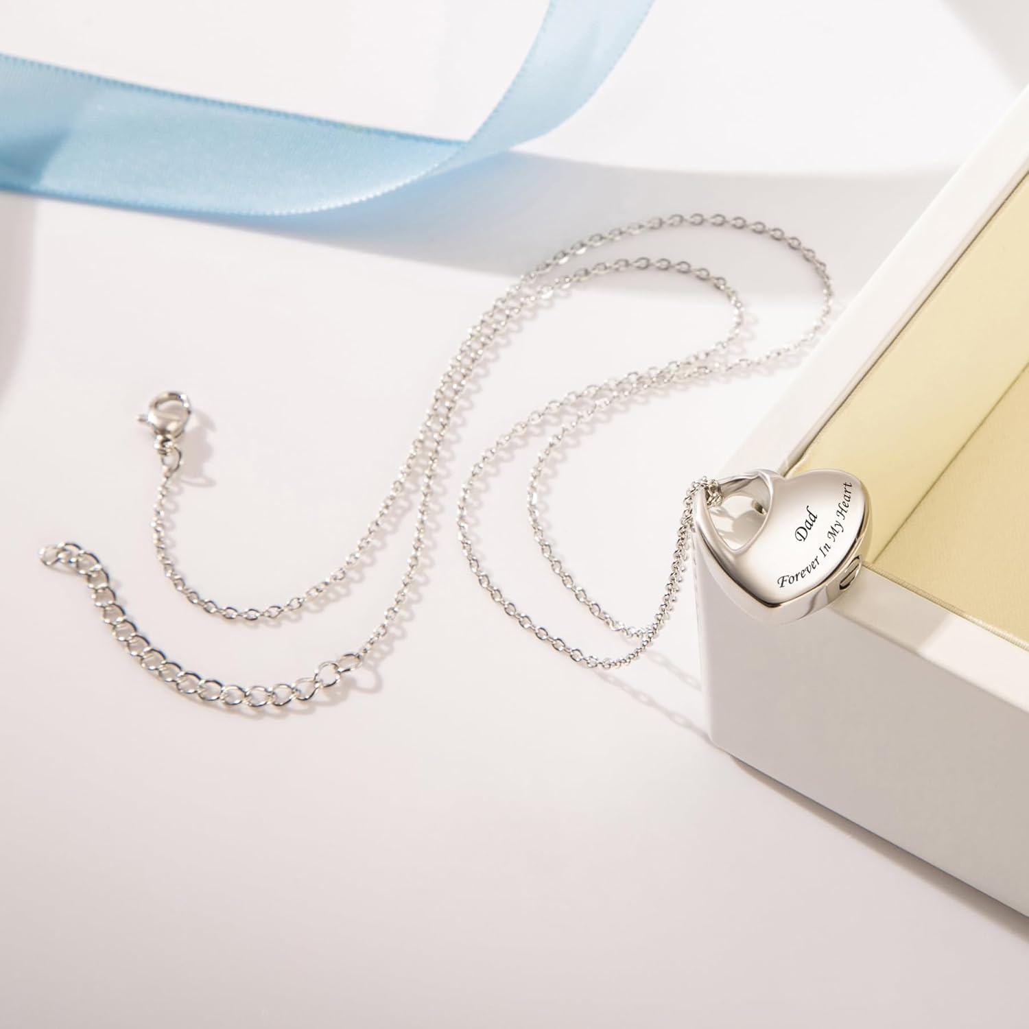 3 Pack Cremation Jewelry for Ashes Heart Urn Necklaces for Ashes, Urn Locket for Ashes Memorial Urn Jewelry Waterproof Keepsake Pendant with Funnel Kit & Bag