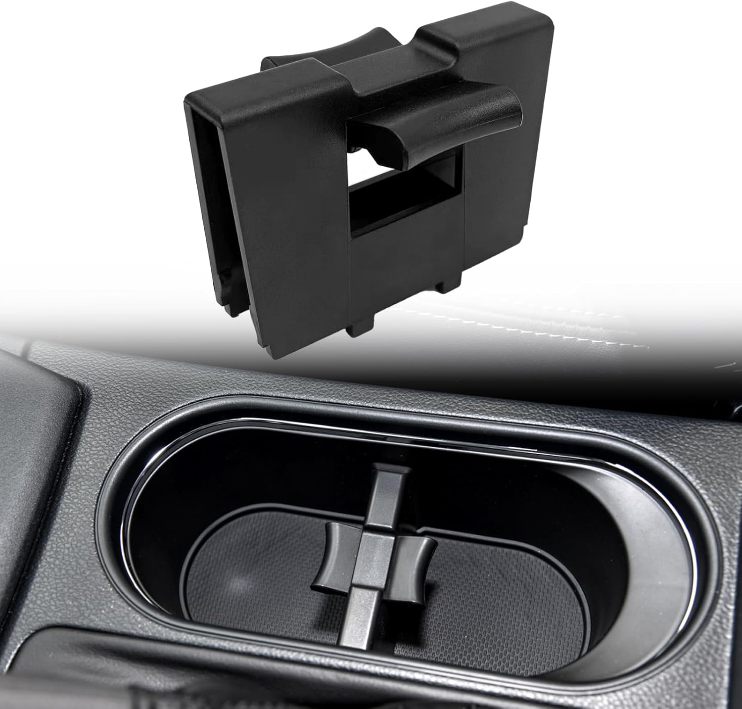 Vrasly Center Console Cup Holder Insert Divider Compatible with Subaru Forester 2014 2015 2016 2017 2018 2019 Year, Outback 2010 2011 2012 2013 2014 Replace 92118AJ000 92118AJ001 image number 2