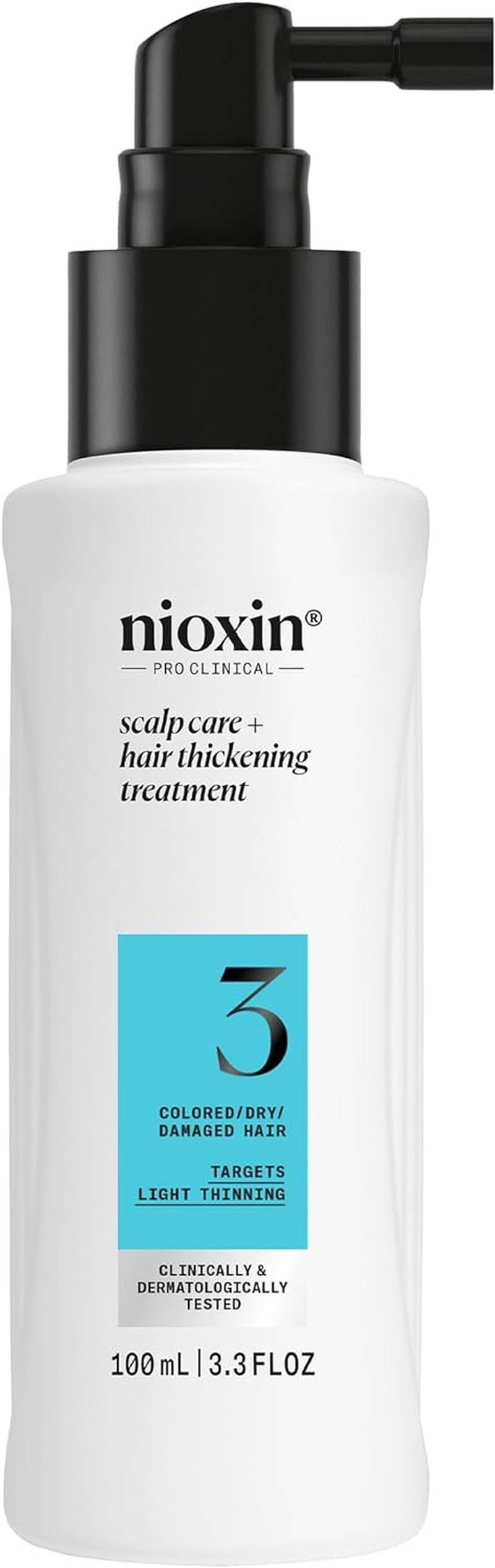 Nioxin System 3 Scalp plus Hair Thickening Treatmentserum for Damaged Hair with Light Thinning, 100 Ml