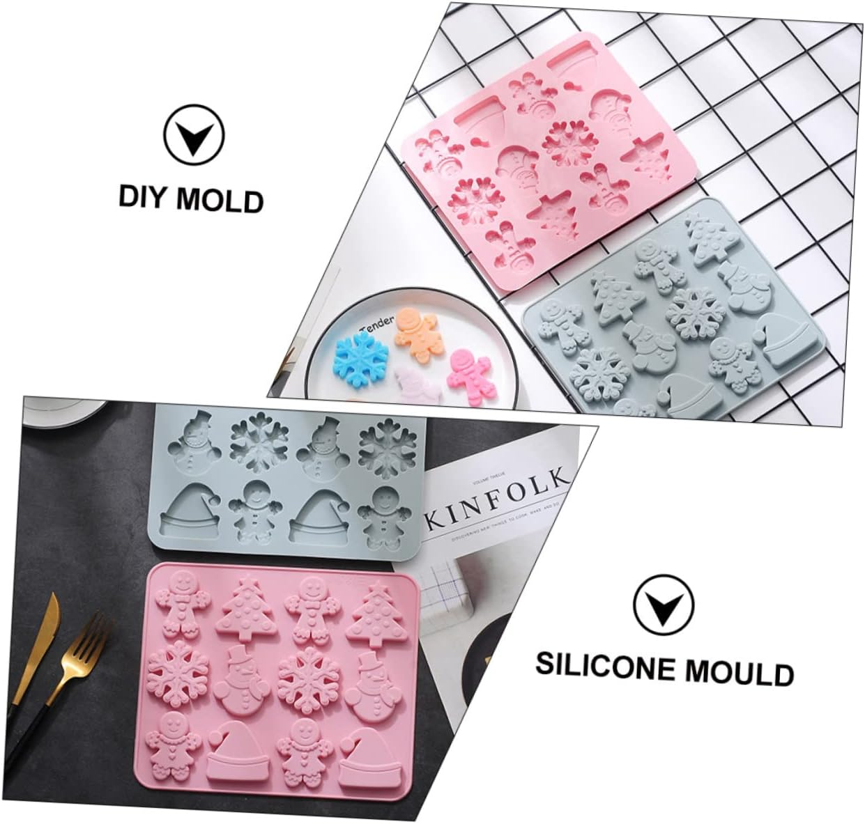 Silicone Mold for Baking Biscuit Mold and Cake DIY Mould for Christmas Silicone Moulds to Create Gingerbread Christmas Decor image number 4