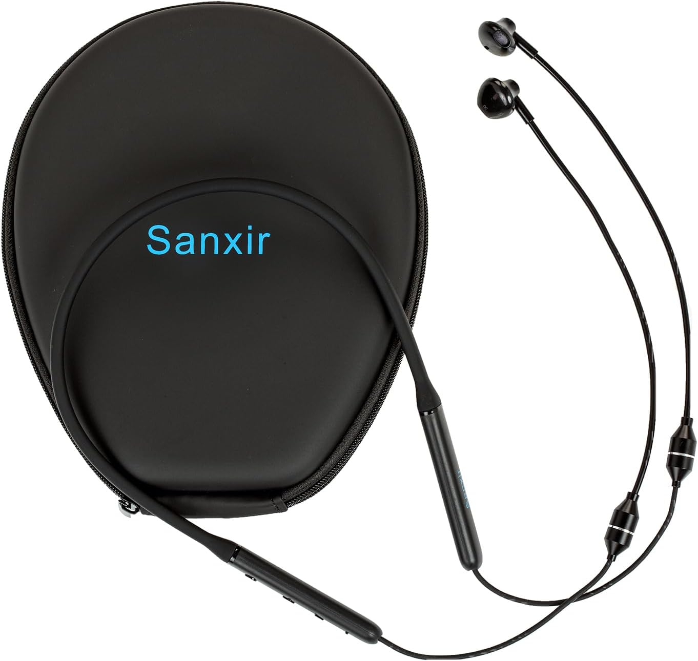 Sanxir Anti-Radiation Wireless Air Tube Headphones, EMF Free Bluetooth Headsets with Low-Radiation Chip, Comfortable for Extended Use, Zero Pain, Safe Listening Earphones. (Black) image number 2