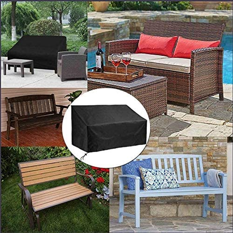 Garden Bench Seat Rain Cover Patio Chair Cover UCARE Waterproof Outdoor Sofa Seats Cover Outdoor Patio Lawn Furniture Covers Standard 2 3 4 Seats (3 Seats 63X25.7X34.7In) image number 1