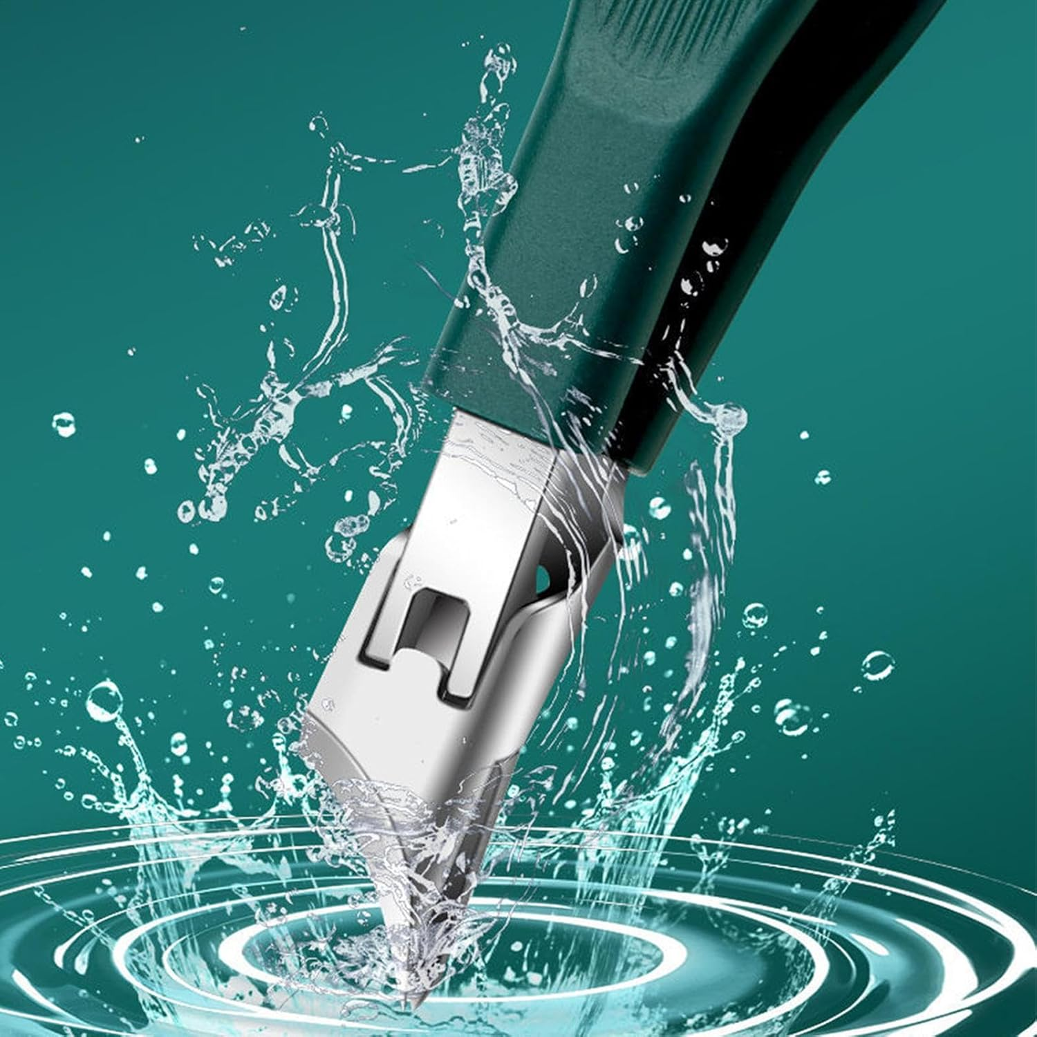 Angled Nail Clippers - Thick Toenails Trimmer - Slanted Ergonomic Splash-Proof Nail Clippers for Men Seniors Toddler Salon Home Travel image number 3