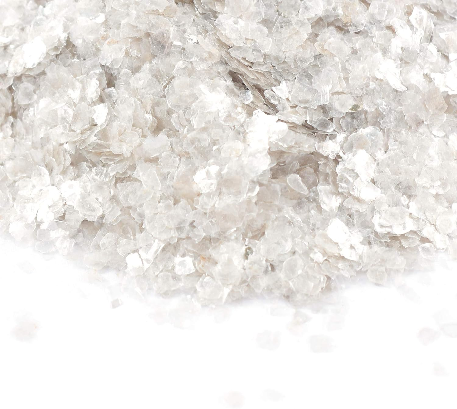 Shiny Stone Crushed Magical Natural Mica Flakes Flitter for Resin Painting Arts and Crafts,Nail Art,Diy Decoration Leaf Multi-Use 2-4Mm(6-10 Mesh) (Snow White) image number 2