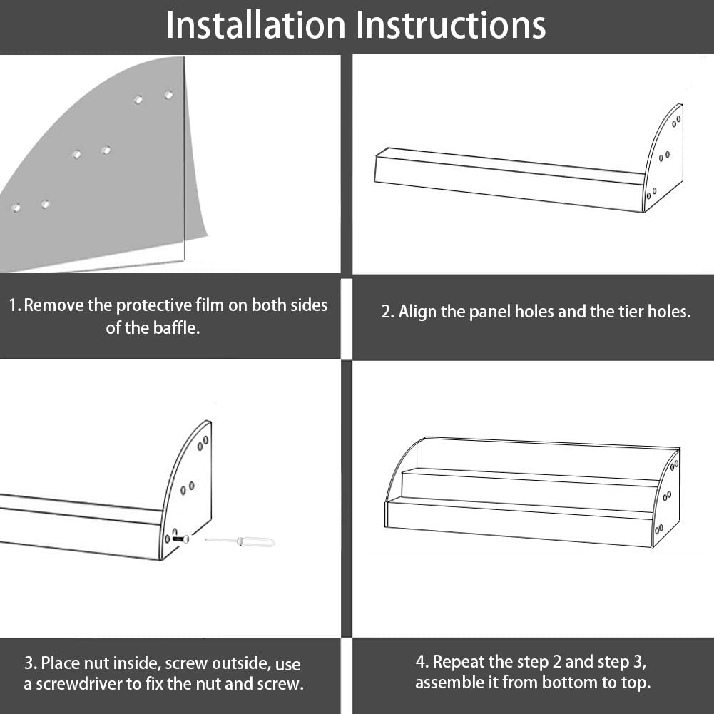 Tasybox Acrylic Nail Polish Holder Organizer Rack, Clear Essential Oils Storage Nail Varnish Display Stand, 3 Tier image number 4