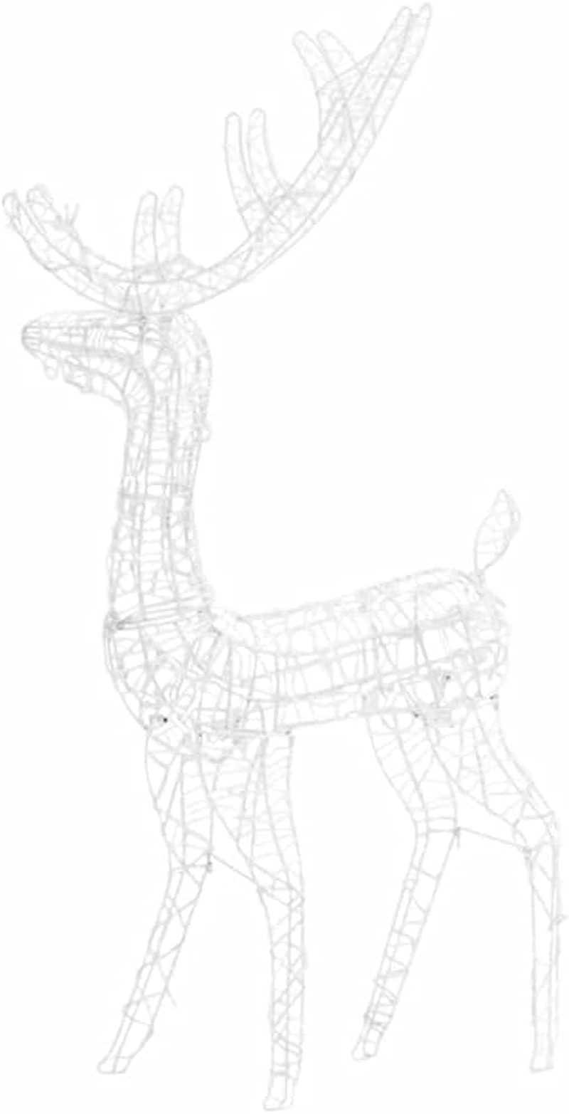 Christmas Reindeer, Xmas Light up Reindeer Outdoor Yard Christmas Decoration Acrylic Reindeer Family Christmas Decoration 300 LED Blue image number 3