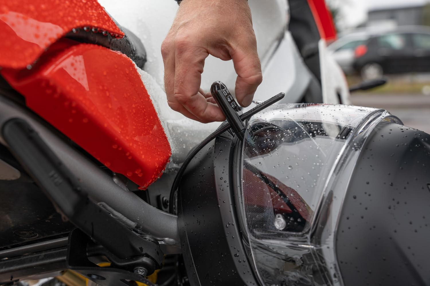 Hiplok Z LOK Combo Bike Lock/Motorbike Helmet Lock - Black. 3 Digit Code. Steel Core & 45Cm Locking Length. Optional Bracket