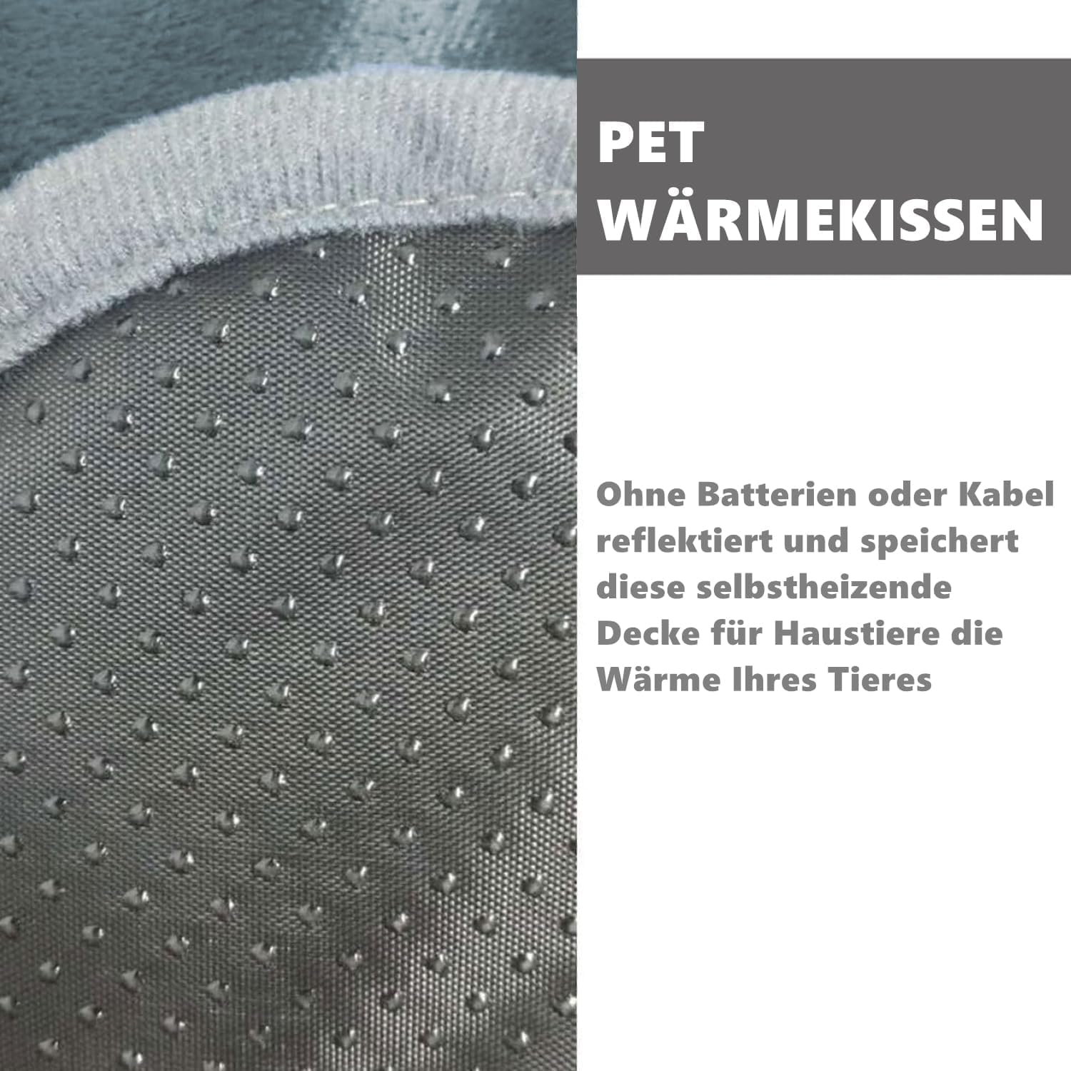 Norhogo Pet Warming Mat, Dogs, Cats, Pets Heat Mat, Dog Mat, Winter Dog Blanket, Self-Heating Blanket for Cats, Puppies, Travel, Camping, 40 X 50 Cm (Navy Blue) image number 1