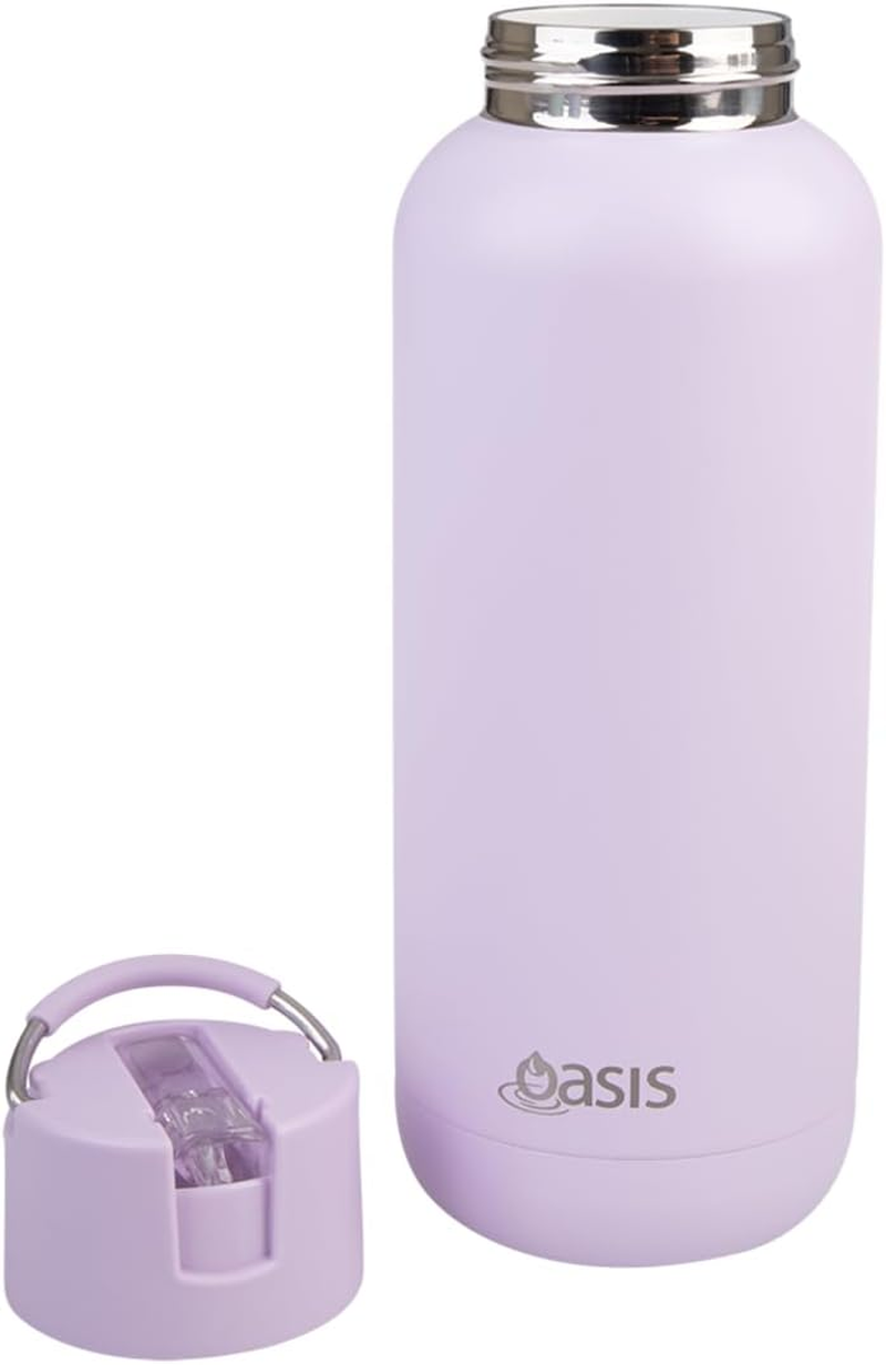Oasis Ceramic Lined Stainless Steel Triple Wall Insulated 'Moda' Drink Bottle 1L - Orchid image number 4