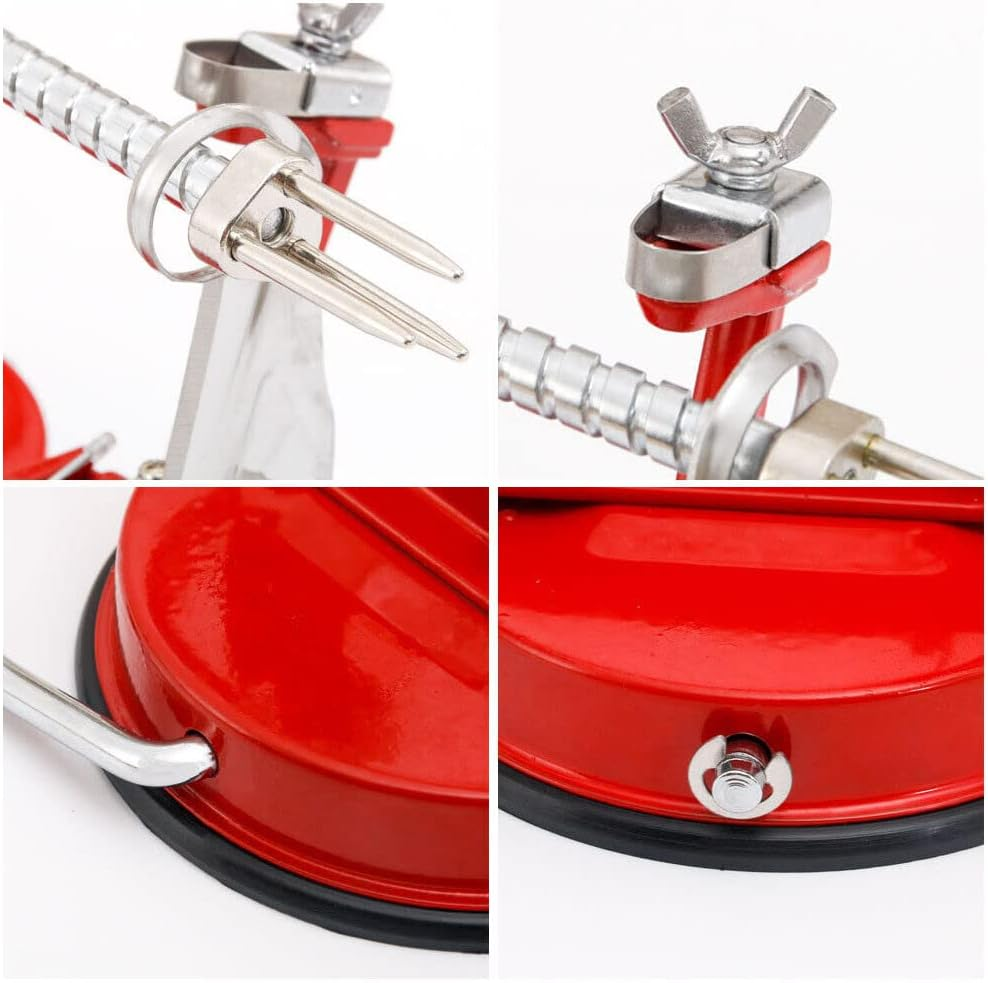 Ledlabs Kitchen Tool Apple Peeler Slinky Machine Fruit Cutter Slicer Corer 3 in 1 Red Professional Fruit & Vegetable Peeler for Apples, Pears, Potatoes image number 1