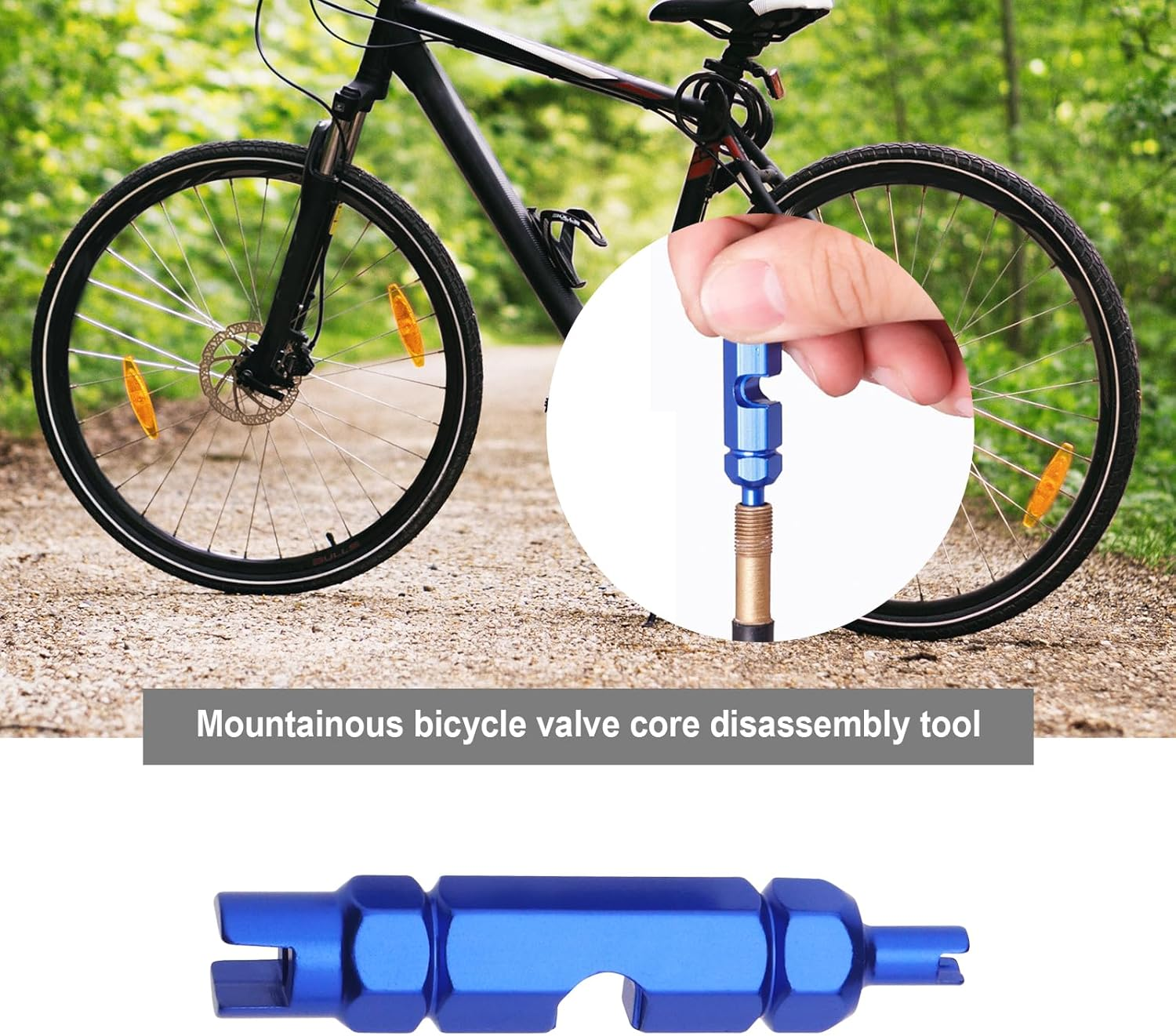 Emagtech 2PCS Valve Core Remover Tool for Schrader Presta Aluminium Alloy Valve Extender Tire Repair Tool Valve Wrench for Bike Car Bicycle Motorcyle Tyre image number 2