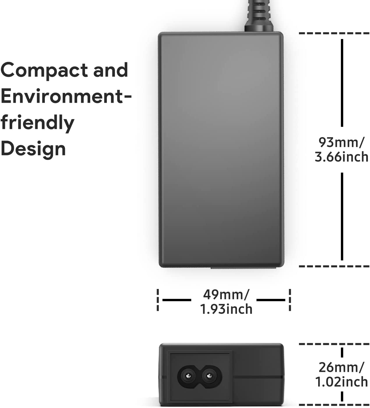 KFD &lrm;24MK430H-B 19V AC Adapter for LG Electronics 19" 20" 22" 23" 24" 27" 29" 32" 34" LED LCD 4K UHD Monitor 32UD99 34UM69G-B 29UM65 22M37D ADS-40FSG LG PH450UG Projector Samsung Monitor Charger image number 4