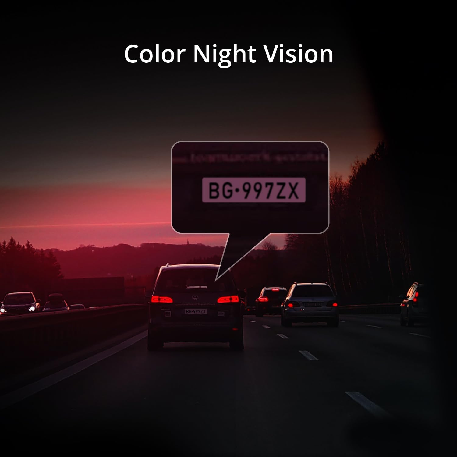 G300H Pro Dash Camera,1296P FHD Car Dashcam, 160&deg; Wide Angle Car Camera, Color Night Vision, Built in Wifi GPS, Support Google Map, 24Hr Motion Detection Parking Mode, Loop Recording(No SD Card) image number 4