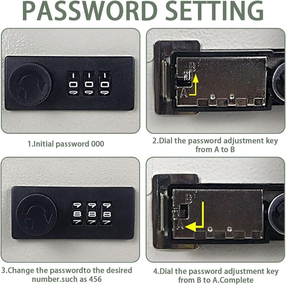 20 Key Storage Cabinet,Wall Mounted Key Cabinet,Bin with Combination Lock,Security Storage Box,Key Organizer,For Home,Office,Key Storage image number 6