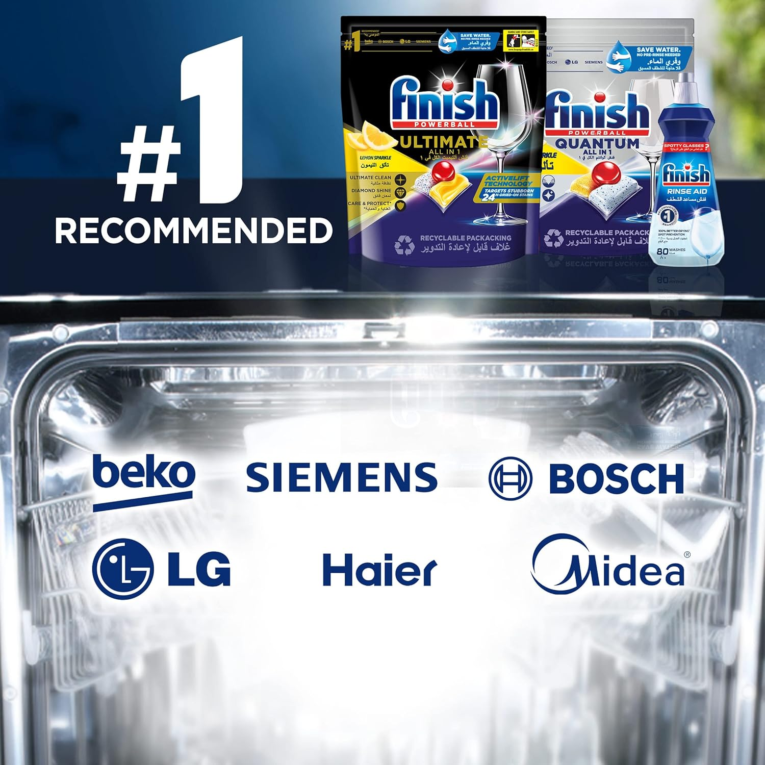 Finish Rinse Aid, 400Ml, Regular, Shinier and Drier Dishes image number 4