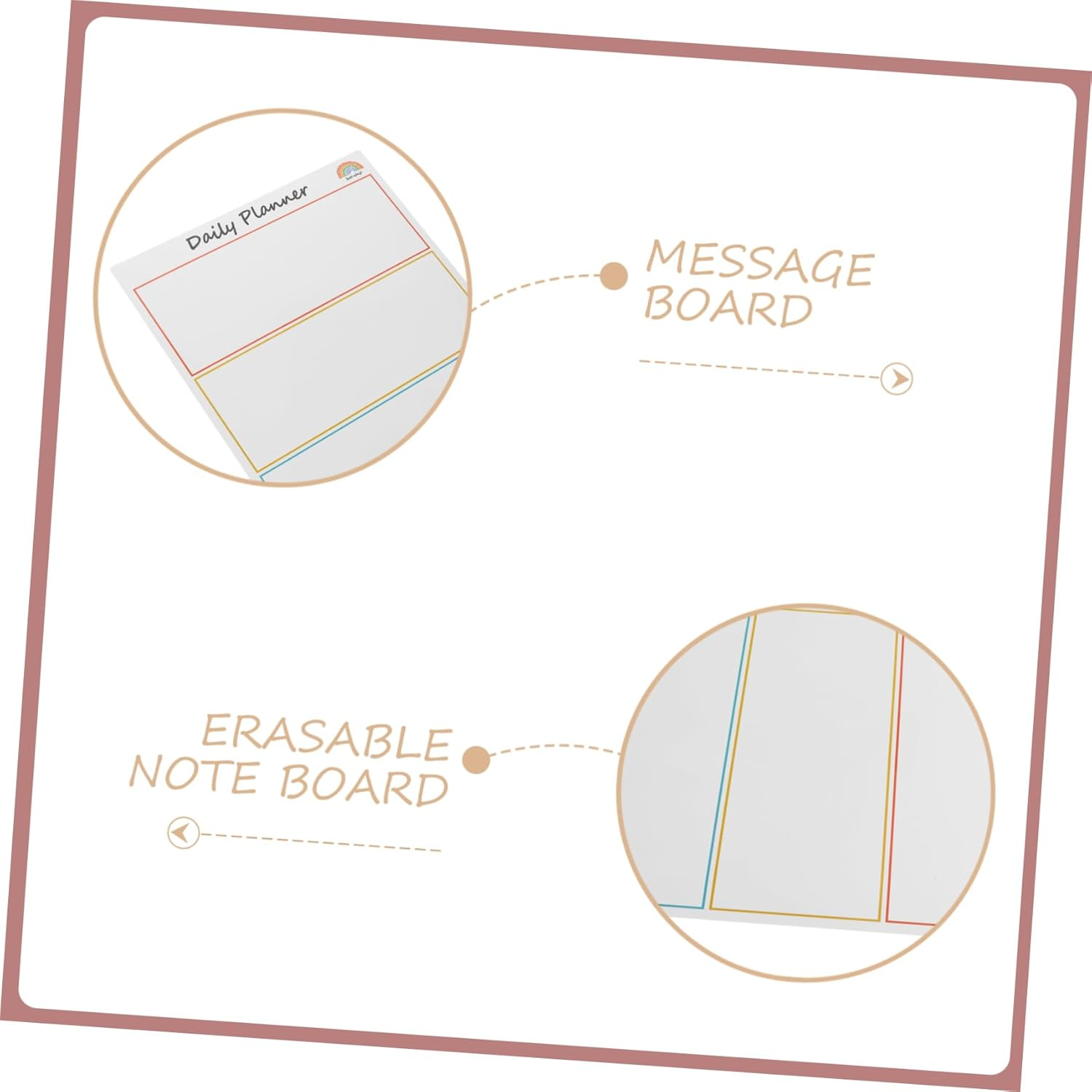 CIYODO Message Board Refrigerator Magnets Stickers Calendar Refrigerator Reminder Kitchen Writing Board Sticker Reminder Memo Writing Board Rewritable Fridge Magnet White Shopping Resin image number 4