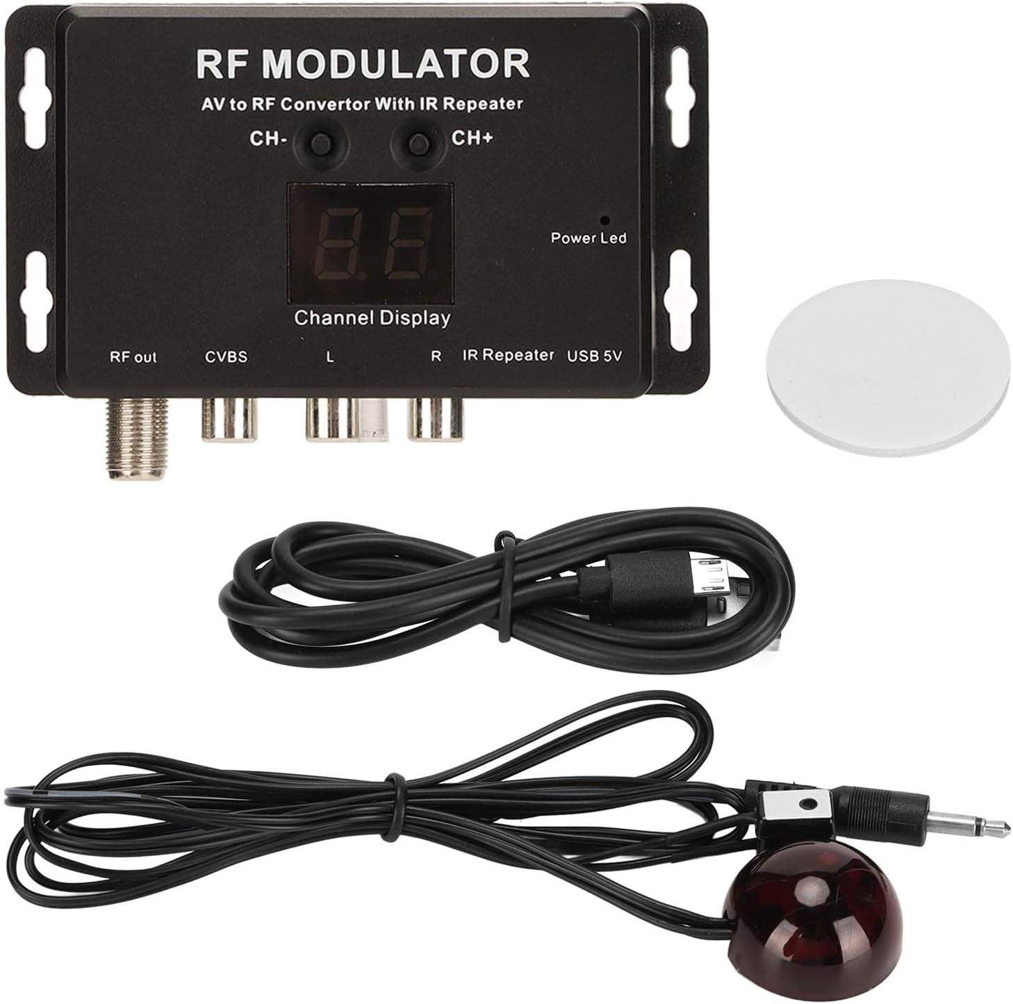AV to RF TV Modulator, PAL NTSC RF Modulator PCB Circuit Design with IR Extender for DVR for DVD