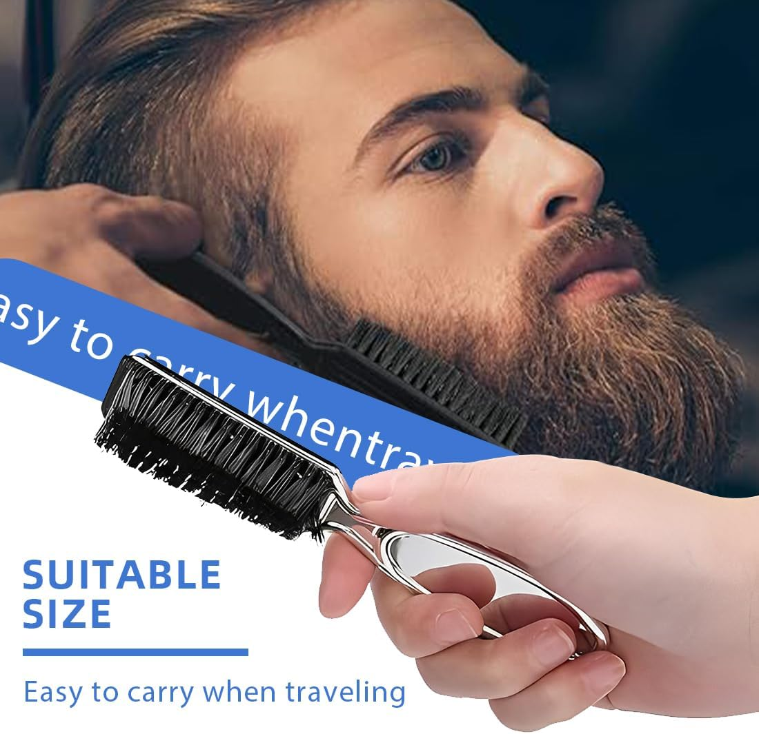 Pack of 2 Cleaning Brush, Blade Cleaning Brush, Nylon Brush, Nail Brush, Trimmer, Hairdressing Cleaning Brush, Hair Clippers Tool (Silver) image number 2