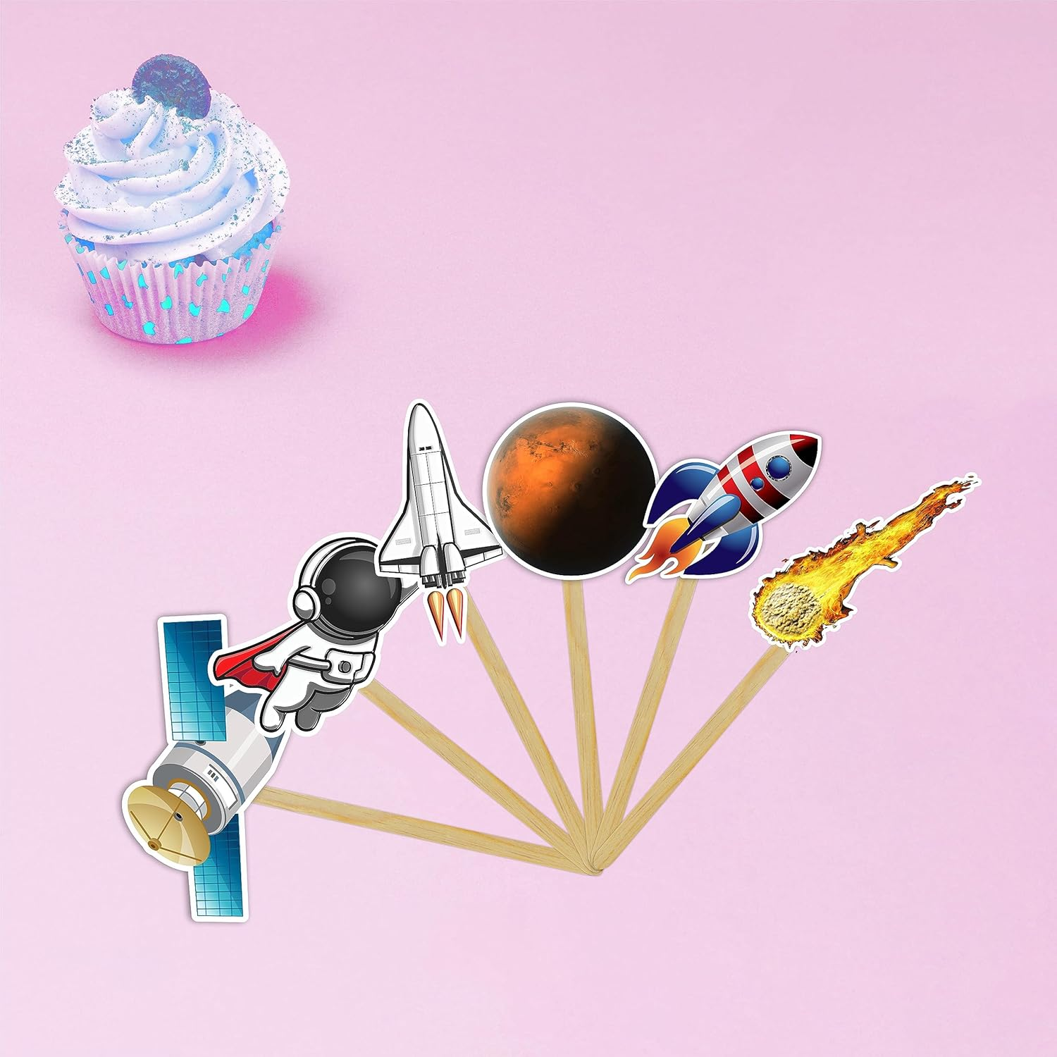 Space Astronaut Cupcake Topper image number 2