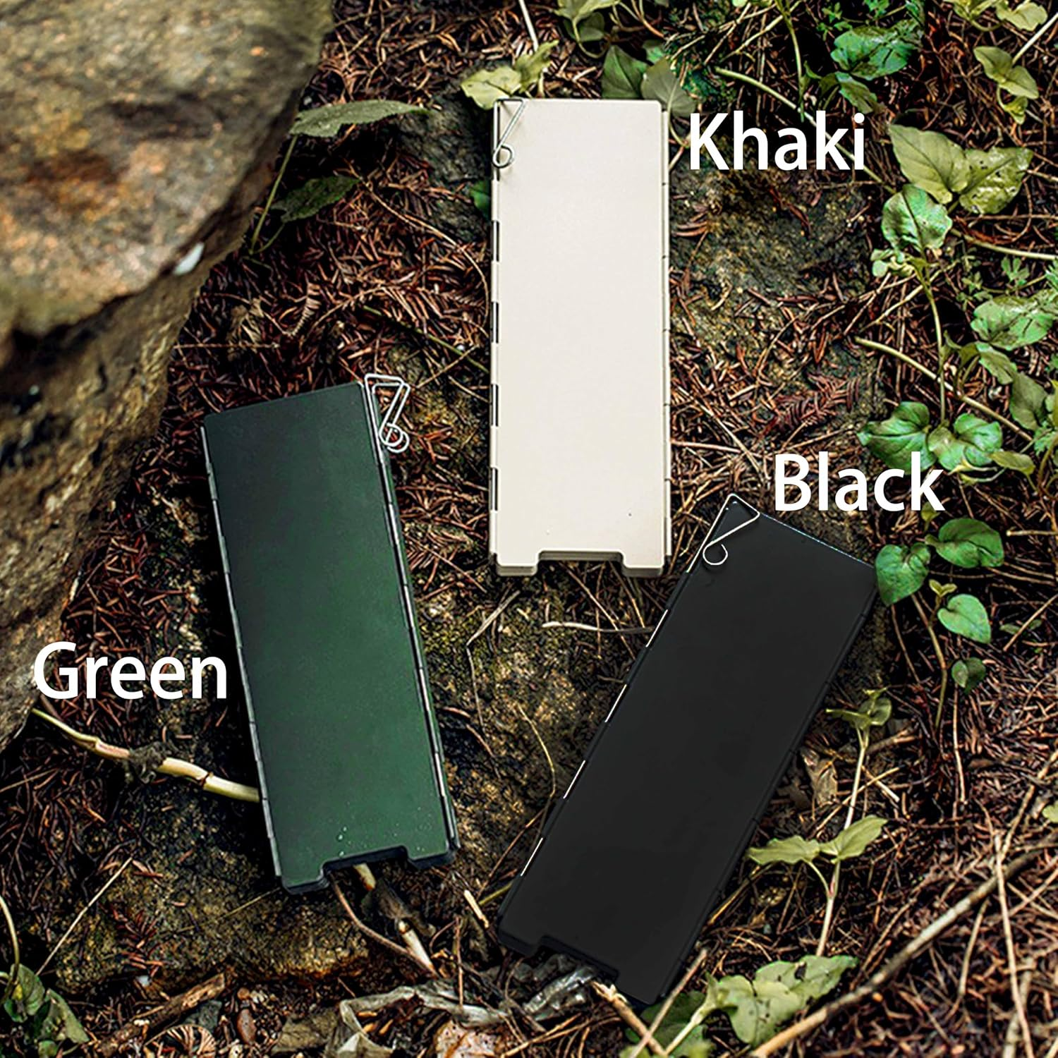 Bay Breeze Wind Screen Shield for Portable Stove 10 Folding Panels for Gas Burner, Camping Cookware Kitchen Plates for Windproof Protection, Outdoor Hiking Cooking Kits Windshield Windscreen (Black)