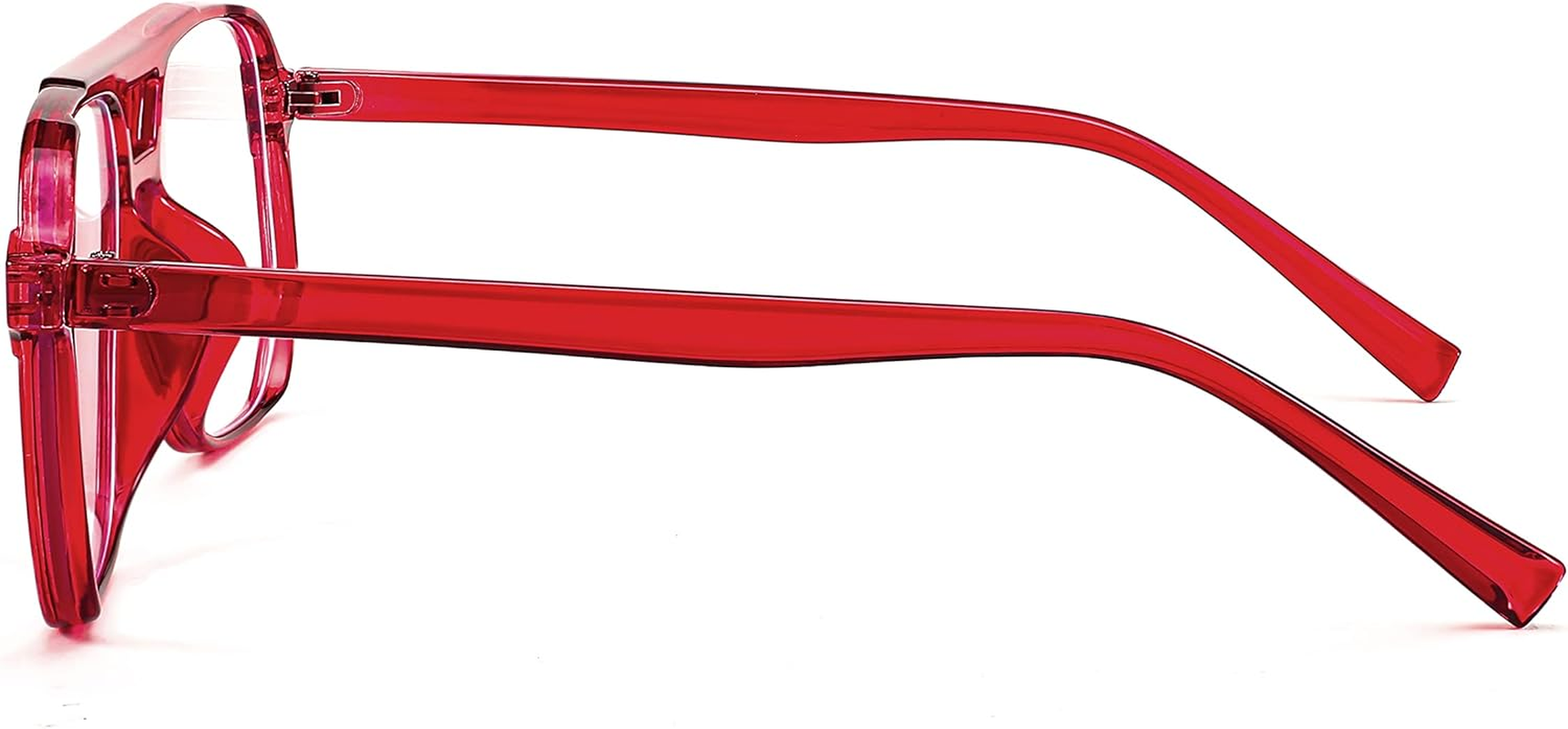 FEISEDY Blue Light Blocking Glasses Fake Nerd Clear Square Computer Lightweight Aviator Glasses Frame Oversized B2866 - Green image number 4