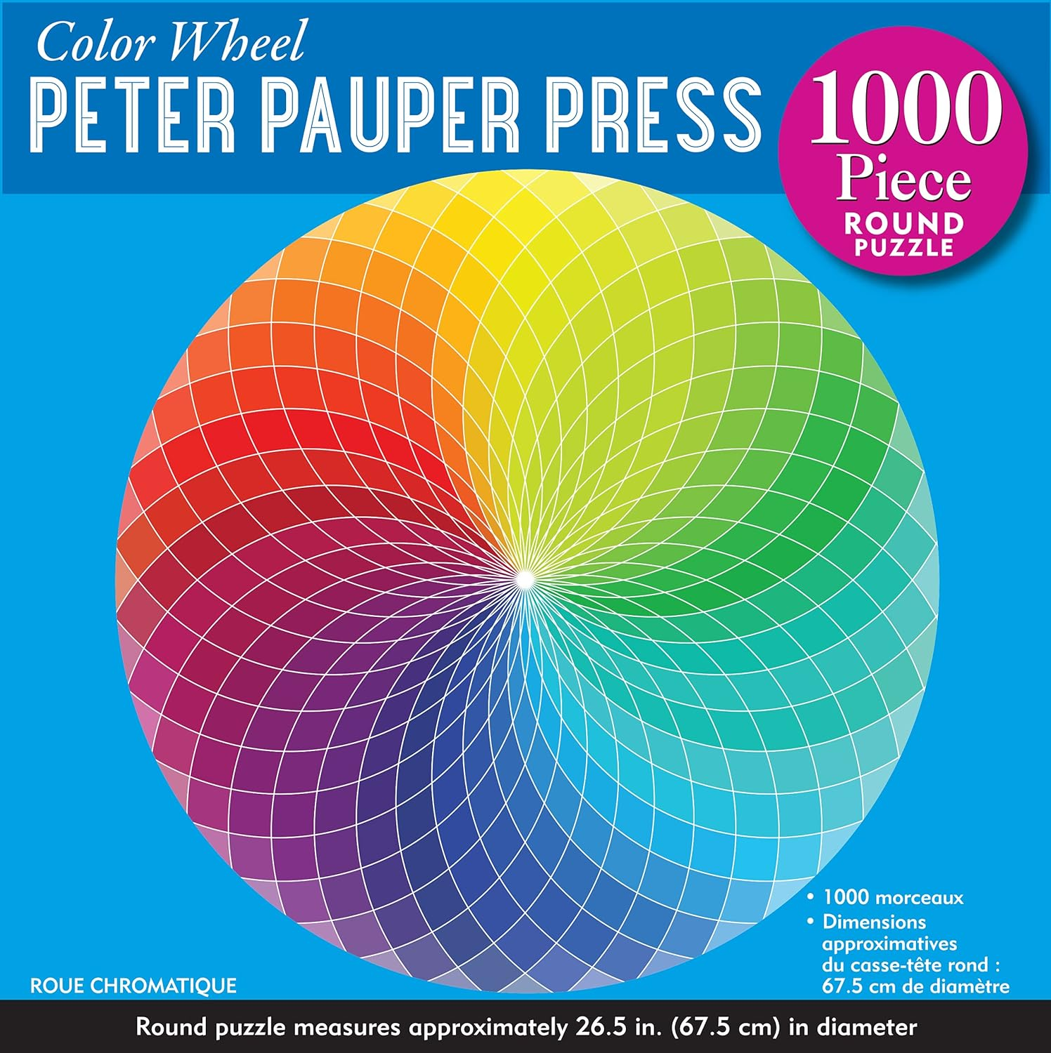 Color Wheel 1000 Piece round Jigsaw Puzzle image number 2
