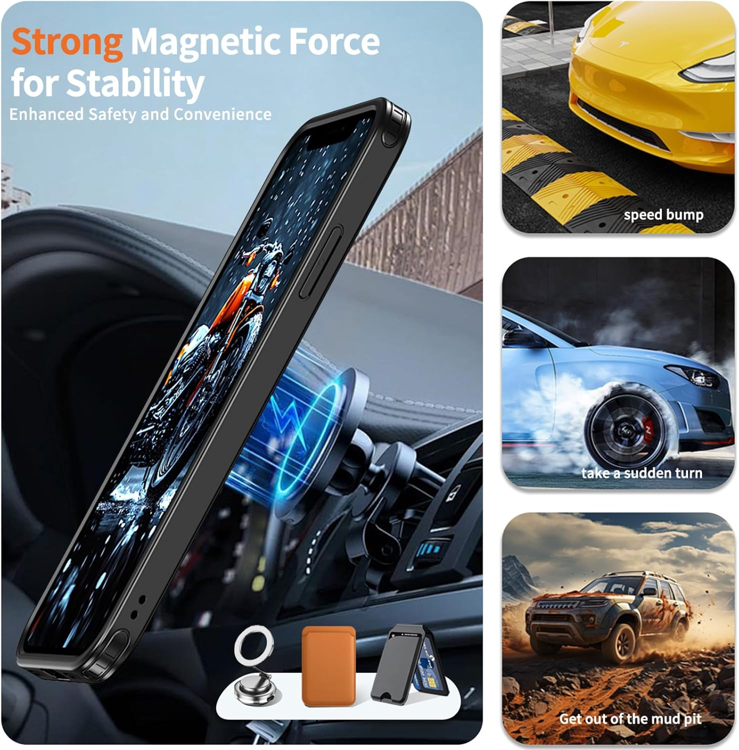 Lumobrilla for Iphone 11 Case,Iphone XR Case [360&deg; Rotate Ring Stand][Compatible with Magsafe] Military-Grade Protection Anti-Fingerprint Anti-Scratch Phone Case for Iphone 11/Iphone Xr,Black image number 4