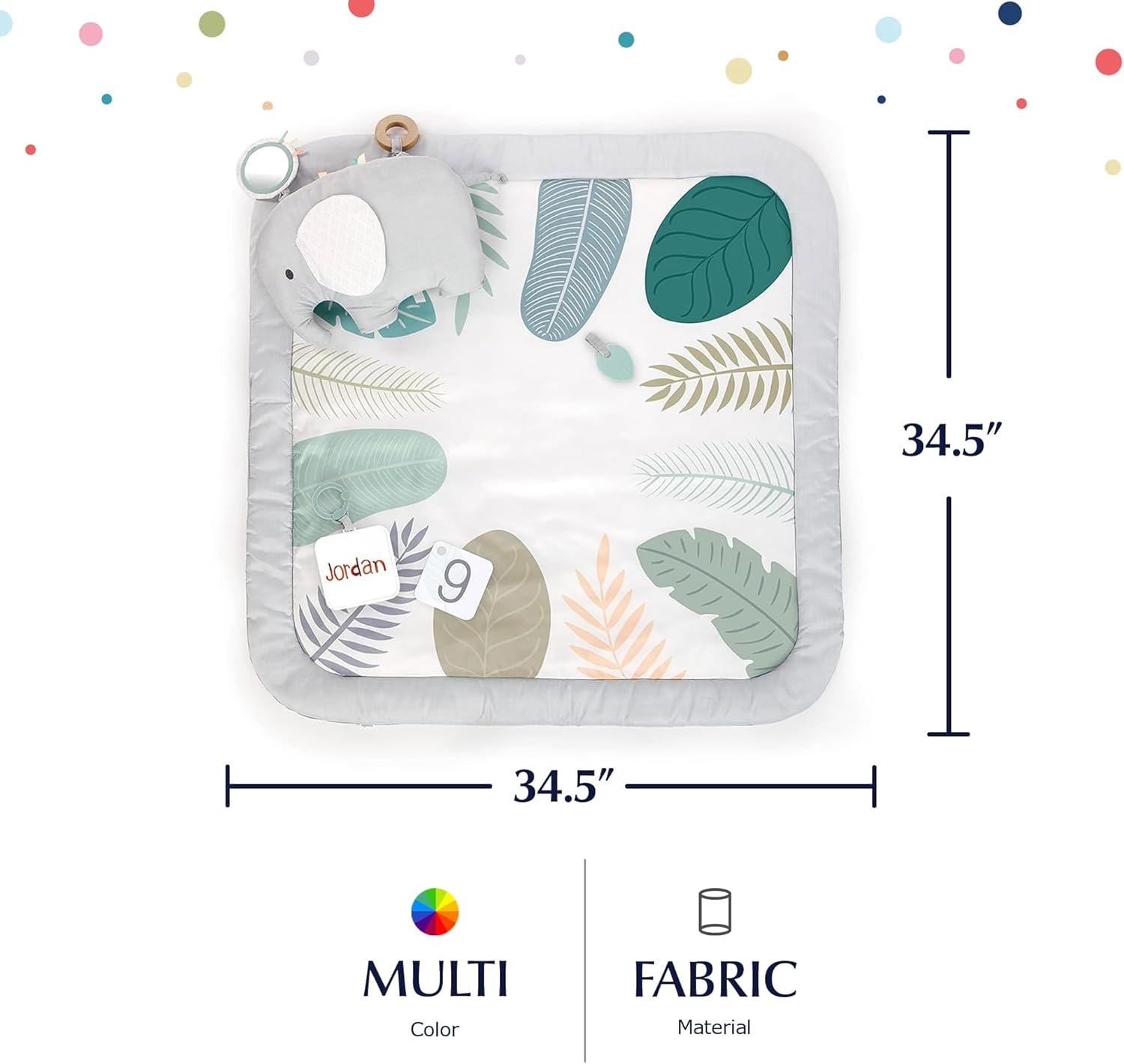 Ingenuity Sprout Spot Baby Milestone Tummy Time Activity Mat and Play Gym Unisex Ages 0+ Months 40 X 40 Inches image number 5