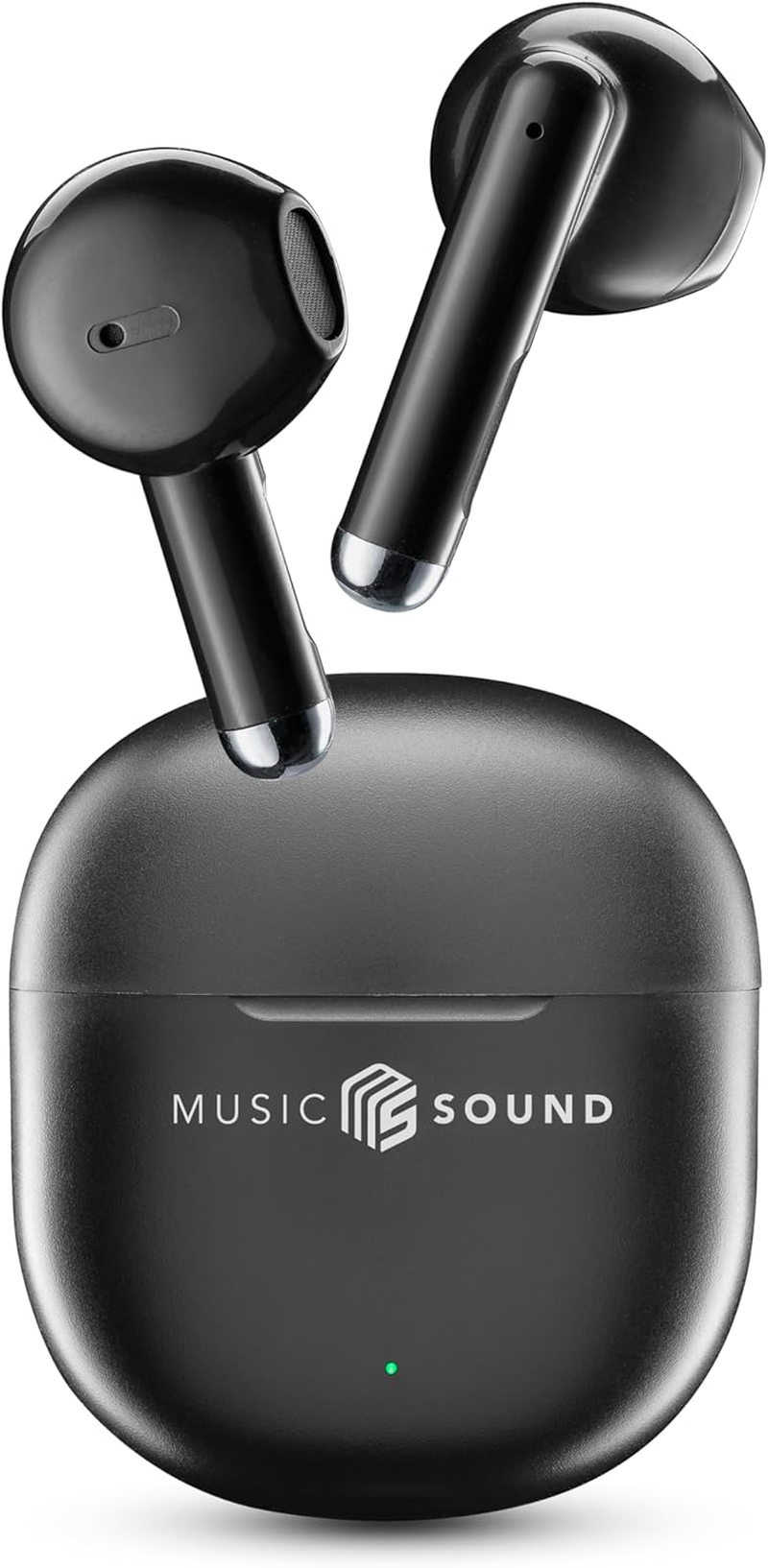 Music Sound - Breeze Wireless Bluetooth Earphones with Coloured Case and Touch Control, up to 20 Hours Playback Time, Automatic Pairing, Capsule Design, Compact and Portable