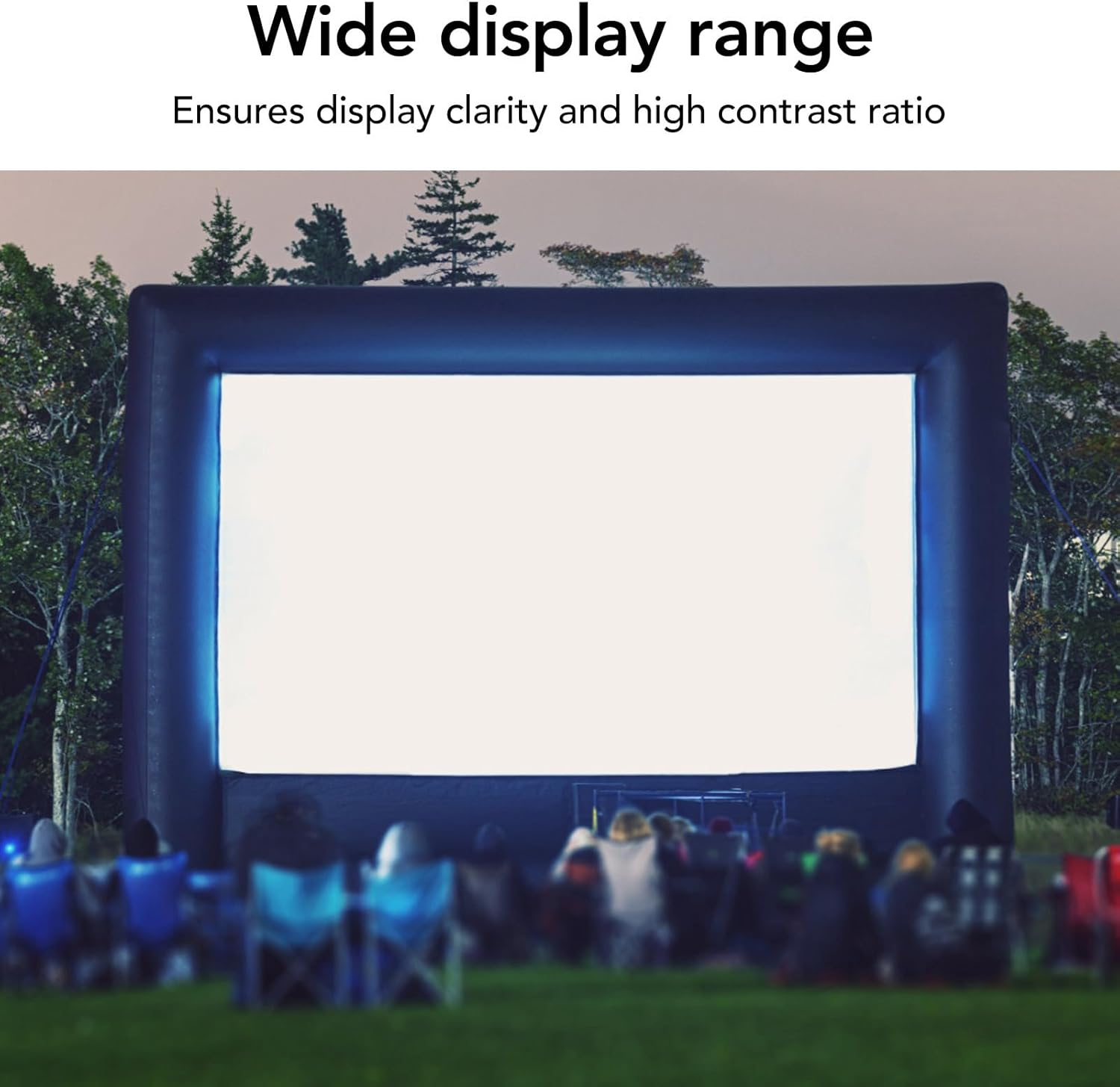 CHICIRIS Portable Projector Screen, 4: 3 Portable Screen Suitable for Outdoor Cinema, Translucent Screen [Slope Holes] (72 Inches) image number 2