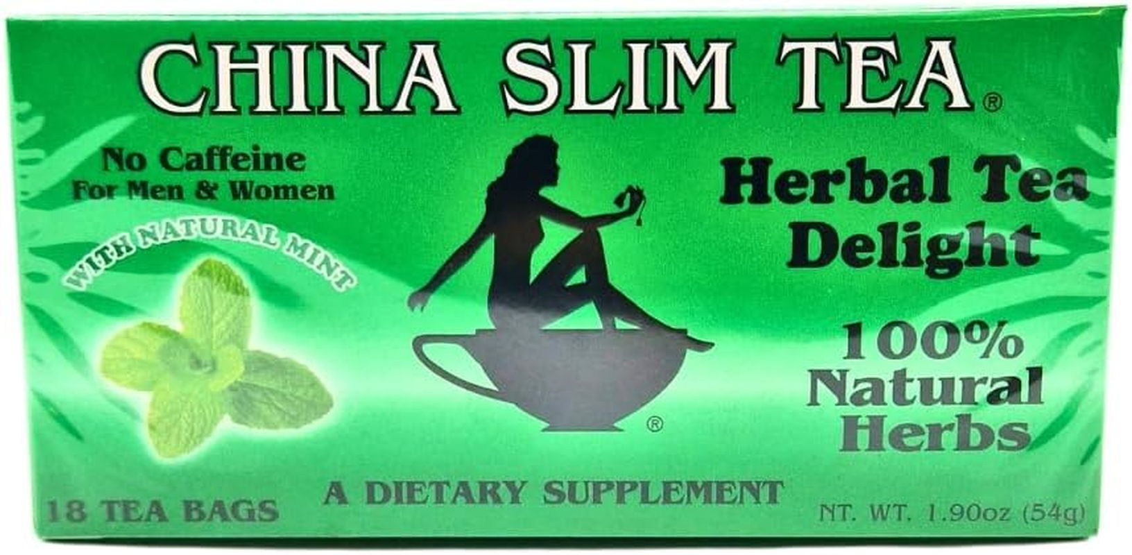 Tea Pot Brand China Slim Tea with Mint 18 Teabags 54G image number 1
