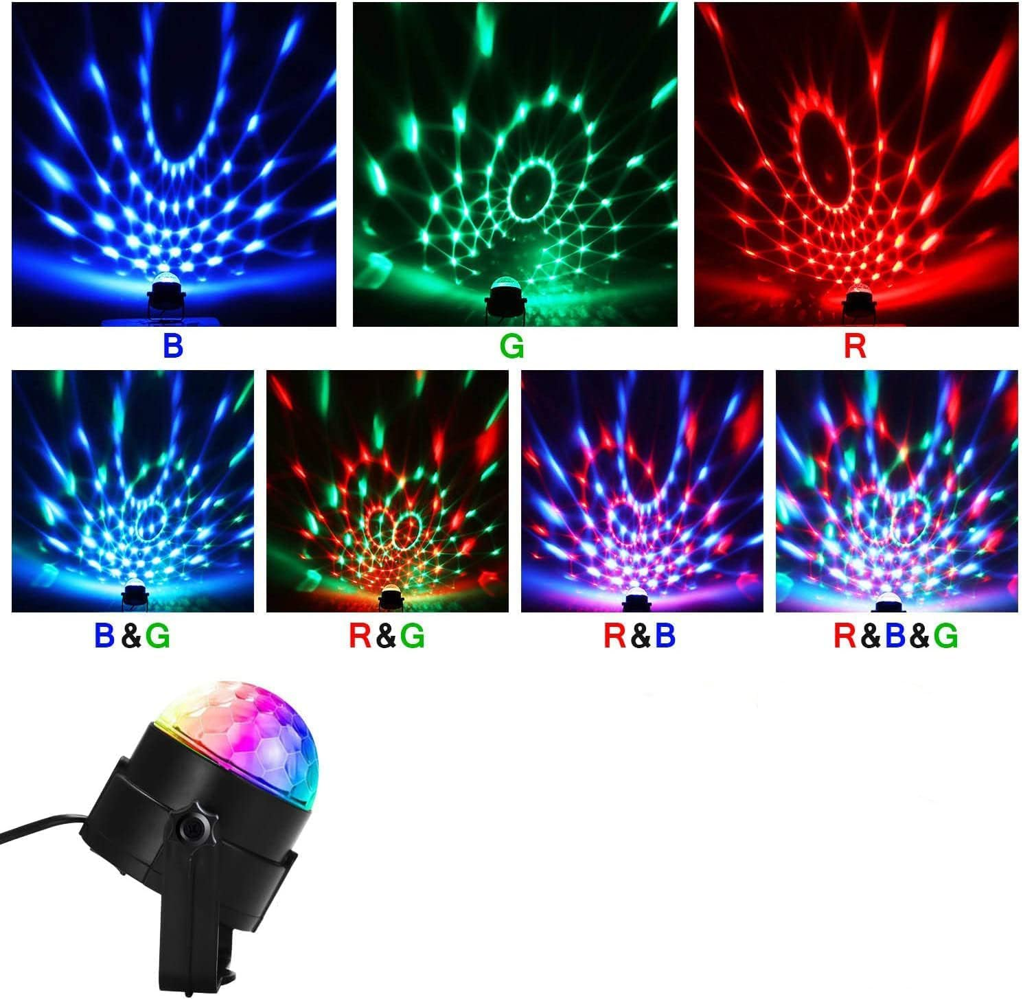 CTDZLED Disco Light with Remote Control Party Lights, Disco Ball Strobe Lamp 7 Modes Stage Light for Home Room Dance Parties Birthday Karaoke Halloween Christmas Wedding Show Club Decorations