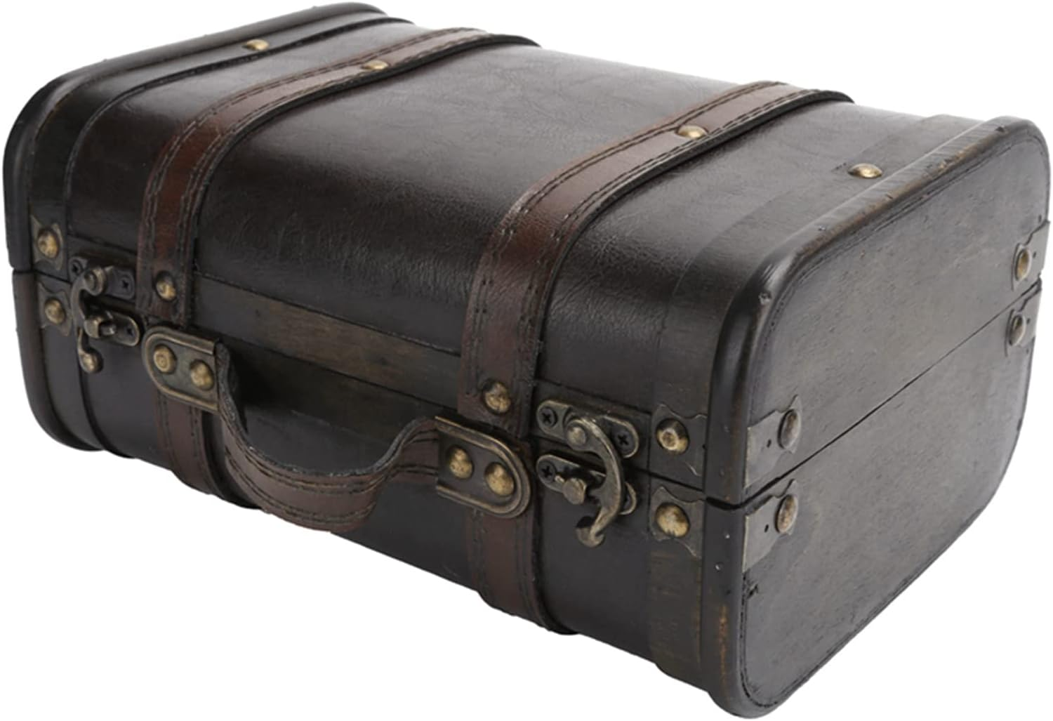 Wooden Decorative Vintage Luggage Case Storage Box for Studio Photography Props image number 2