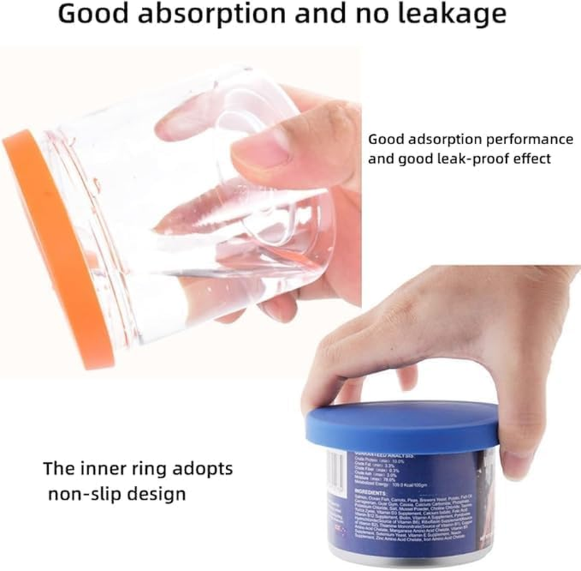 Silicone Pet Food Can Cover 4 / Set Silicone Can Cover 1 Pack 3 Standard Size General Purpose Cat and Dog Food Can Cover Dishwasher Safe image number 5