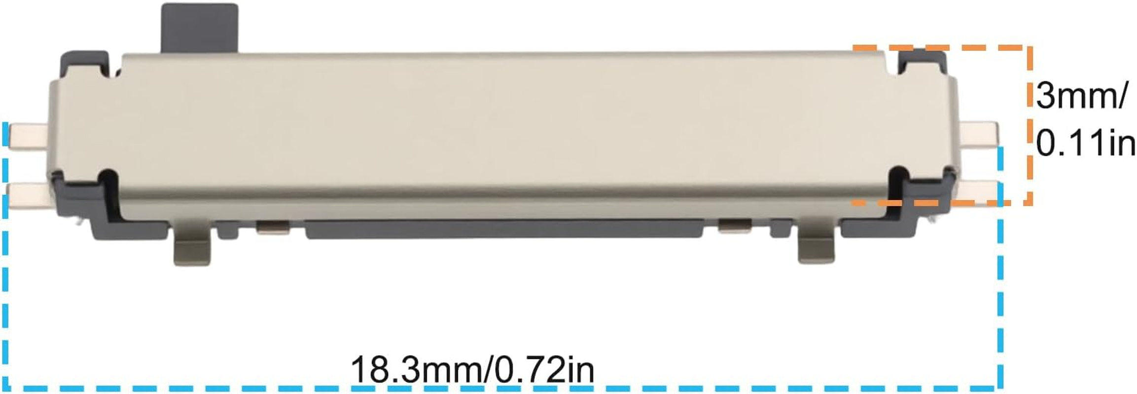 Create Idea 2Pcs Game Consoles Volume Slider Switch Compatible with New 3DS 2DS XL LL Console image number 3