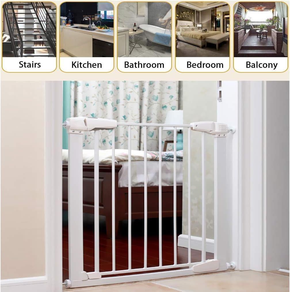 4 Pack Baby Gate Replacement Parts Threaded Spindle Rod Accessory Screw Bolts Kit Fit for All Pressure Mounted Gates (80Mm) Baby Gates Pet Gates Spindle Rods 10Mm(M10) image number 1