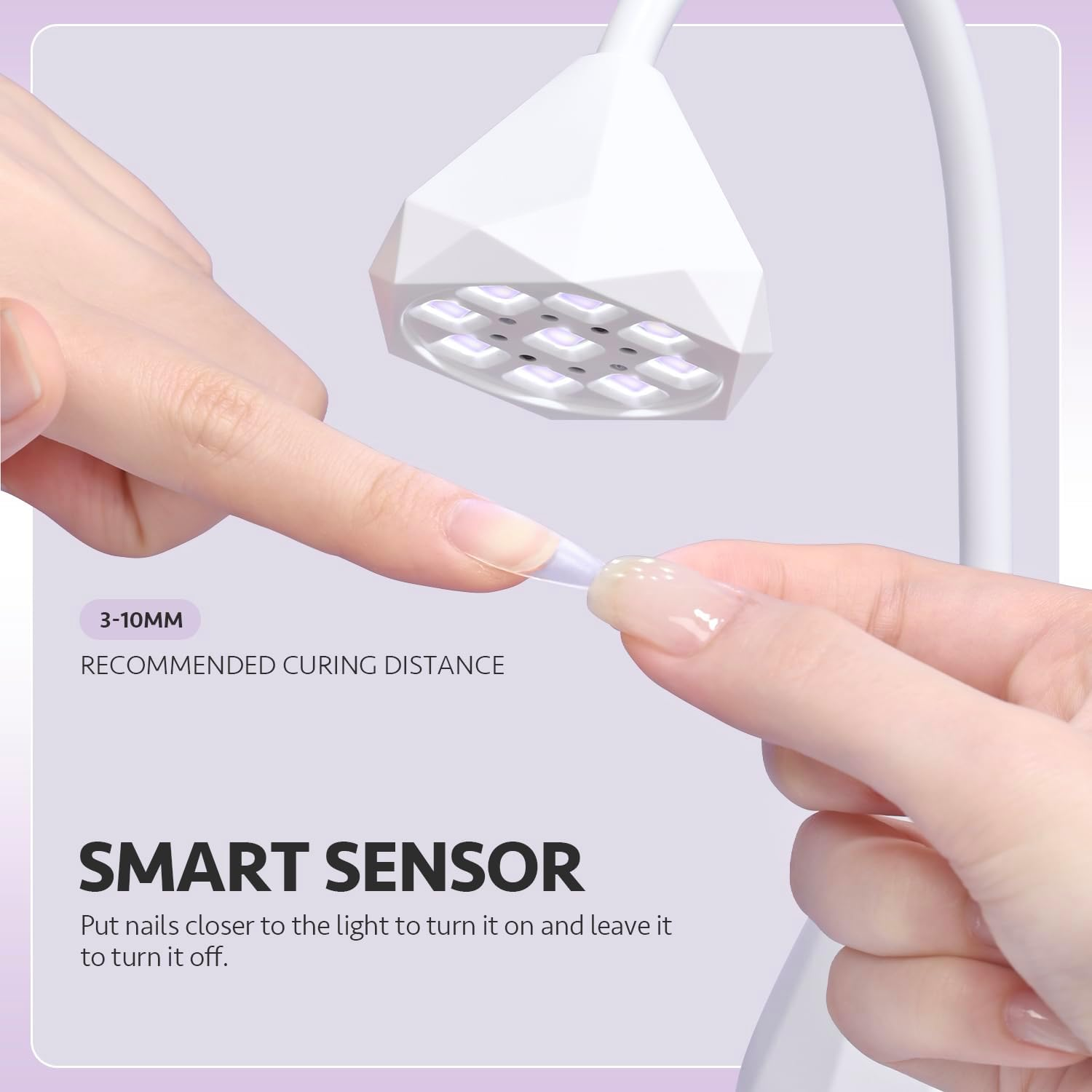 GAOY Omin-Cure Nail Lamp, Rechargeable UV Light for Gel Nails, Cordless, Salon Manicure and DIY at Home image number 3