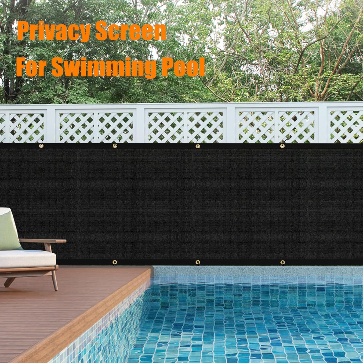 Cliselda 5Ft X 50Ft Privacy Fence Screen, Black Fence Covering Privacy with Grommets, Heavy Duty Fencing Mesh Shade Net Cover for Outdoor Yard Wall Garden Backyard Commercial Residential image number 1