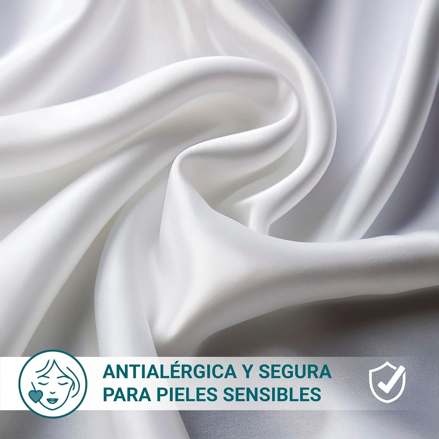 ECOMMERC3 4 Piece Bedding Set for 180 Cm Bed, Fitted Sheet, Duvet Cover and 2 Pillowcases 45 X 100 Cm, White image number 4