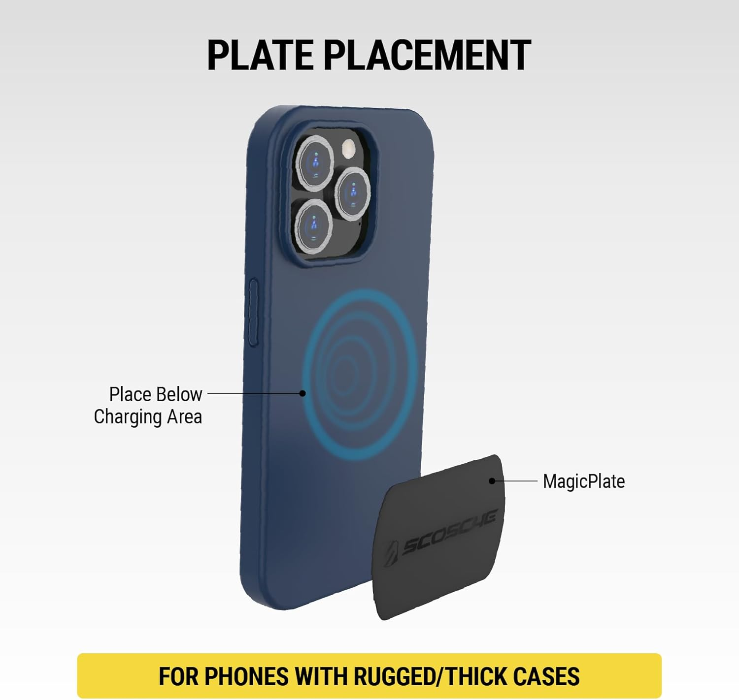 Scosche MPLT54T-2PKBP0 Magicmount Replacement Plate Kit for Magnetic Car Phone Mount Holder, Metal Plates W/Extra Strength Hold for Smartphone, Tablet, Magnet Cell Phone Stand & Phone Case, Pack of 2 image number 1