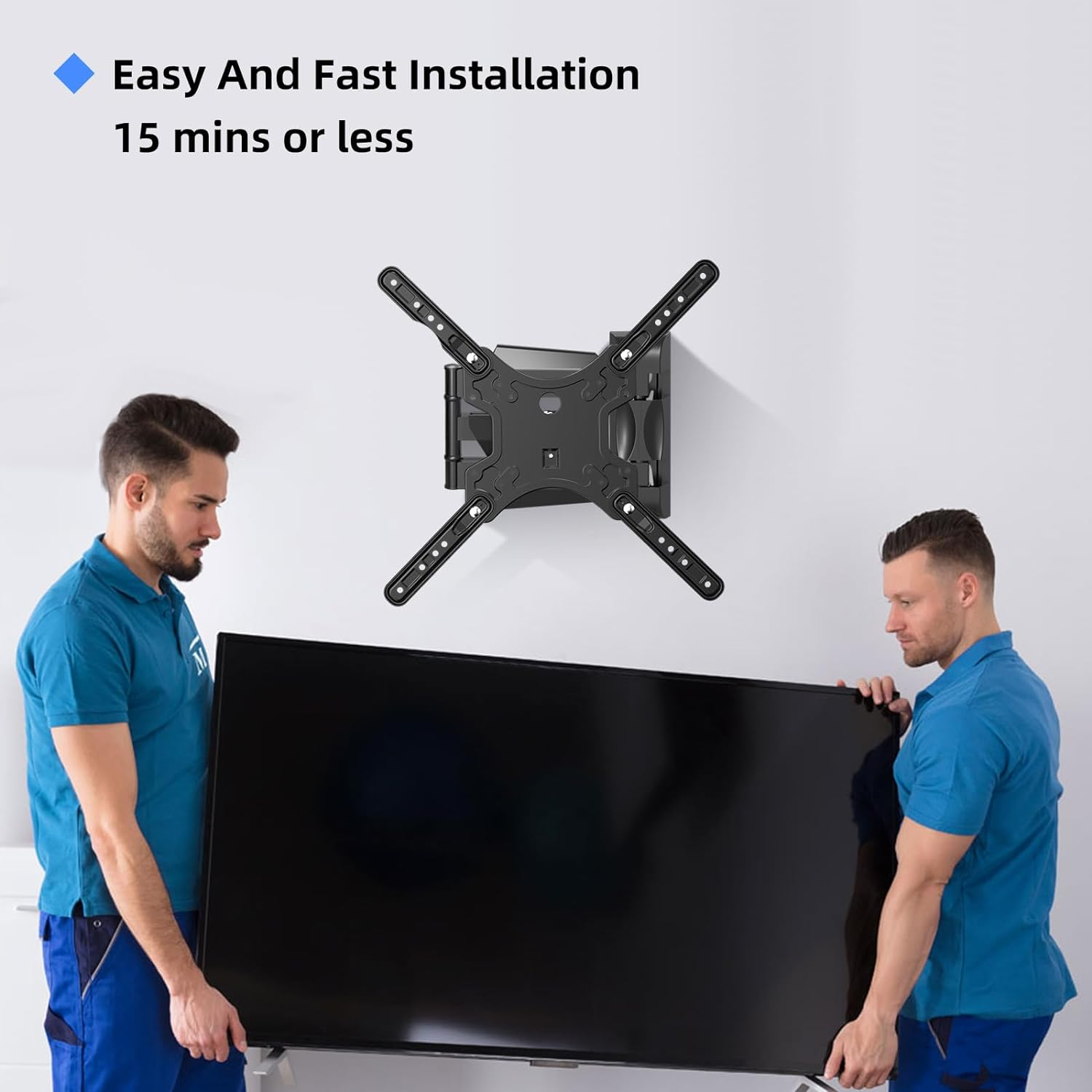 Suptek Adjustable TV Wall Mount Swivel and Tilt TV Arm Bracket for Most 32-55 Inch LED, LCD Monitor and Plasma Tvs up to 70Lbs VESA up to 400X400Mm (MAFD-L400) image number 6