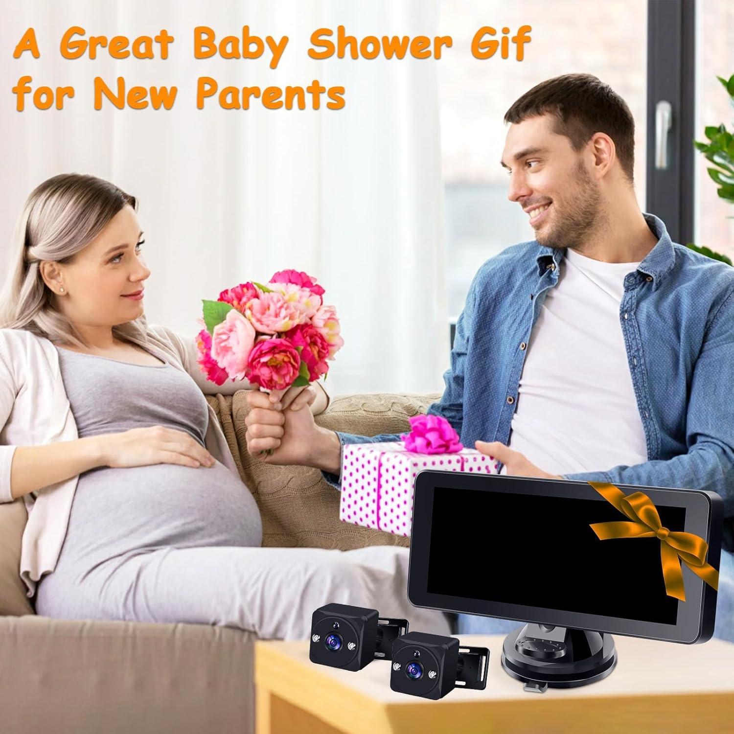 Omebel Baby Car Camera 2-Kids Car Baby Camera for Seat, 7 Inch Ultrawide Display with Two Cameras Rear Facing, USB Powered Backseat Car Seat Camera Mirror HD 1080P image number 2