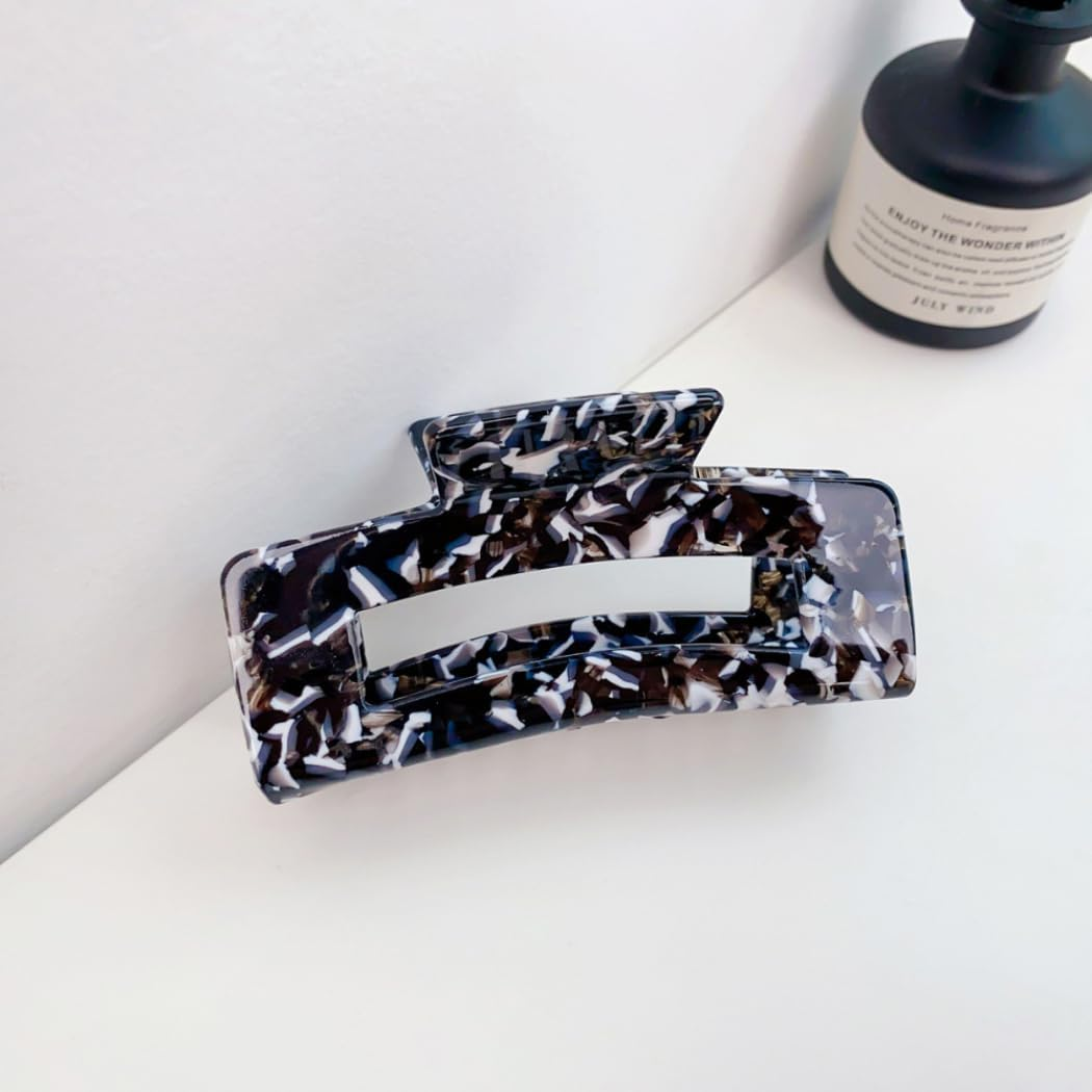 Wambere 1 X Women'S Hair Clips, Large Acetate Hair Claw Clip, Hair Clips for Thick Hair, Non-Slip Hair, Jaw Clips, Headwear, Hair Accessories, Hair Styling Accessories for Women, Girls, Black image number 3