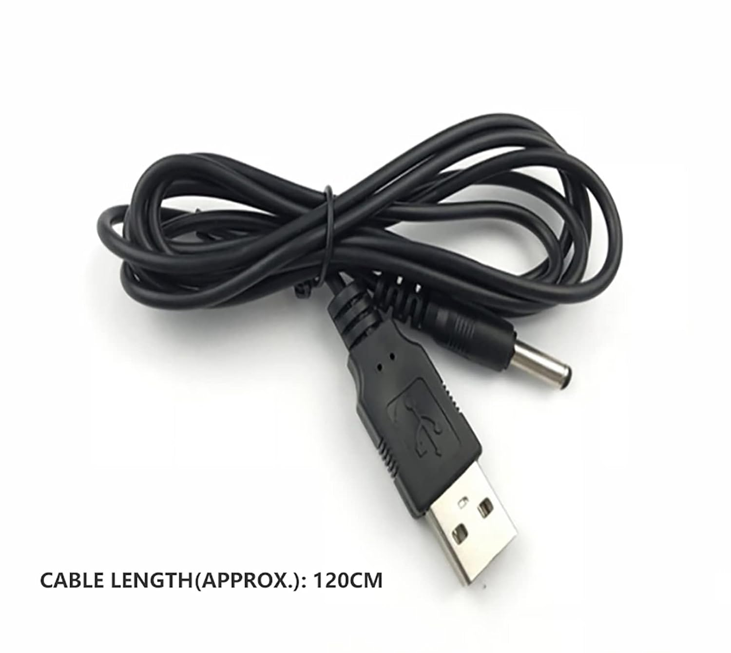 JR Joyreap USB to DC Power Cord 4Ft 120Cm USB 2.0 a Type Male to DC 5.5 X 2.1Mm DC 5V Power Plug Connector Cable USB to 5V Power Charging Adapter (Black) image number 3